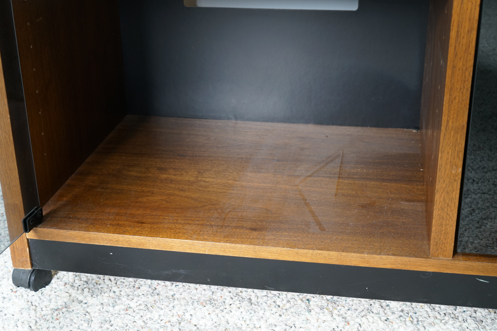 Media Cabinet With Smoked Glass Doors