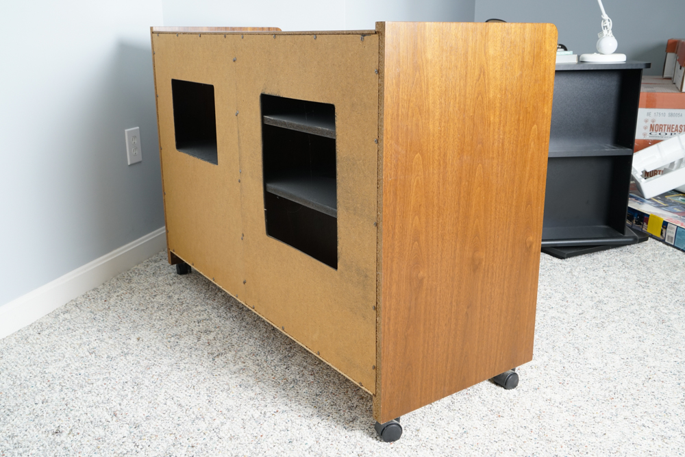 Media Cabinet With Smoked Glass Doors