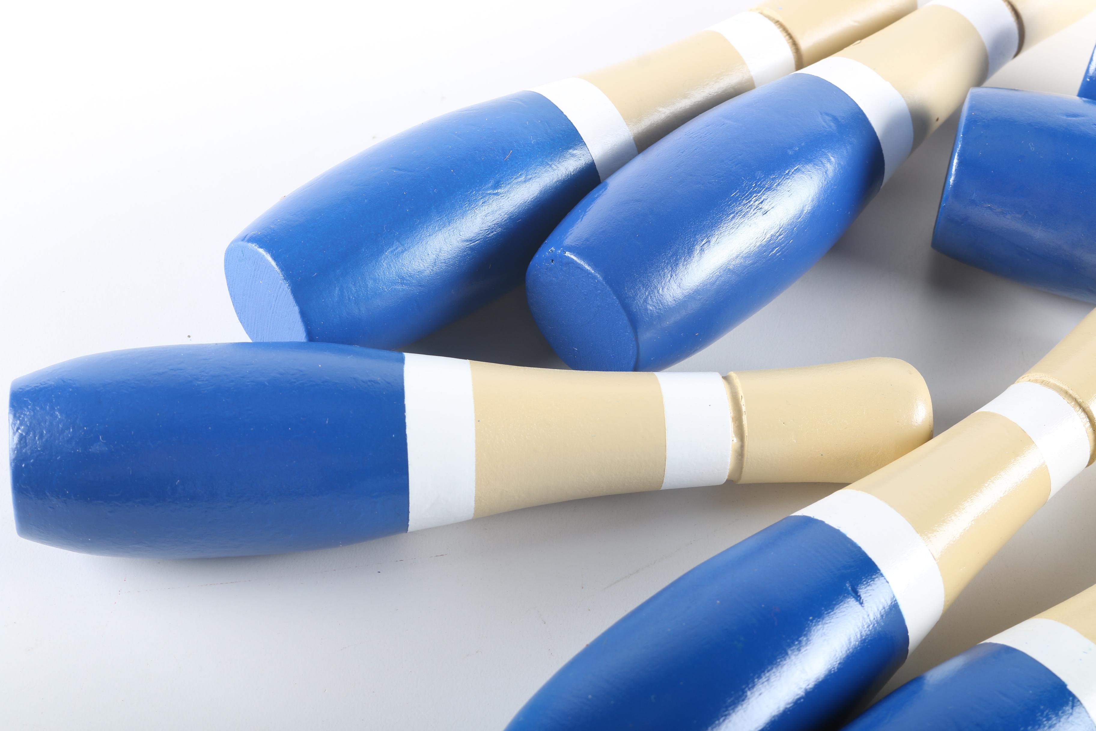 Wooden Lawn Bowling Set