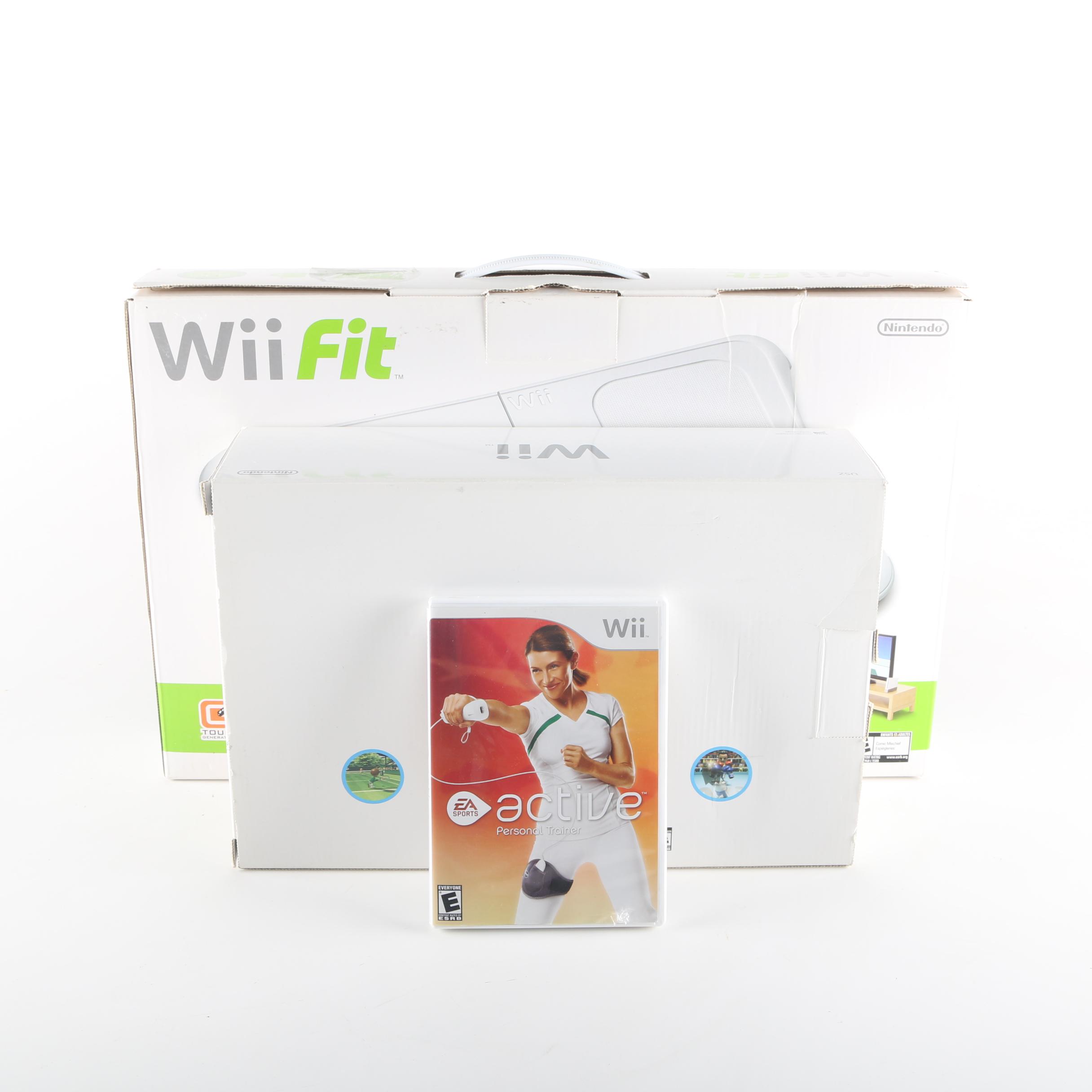 Wii Game System with FIt and Sports