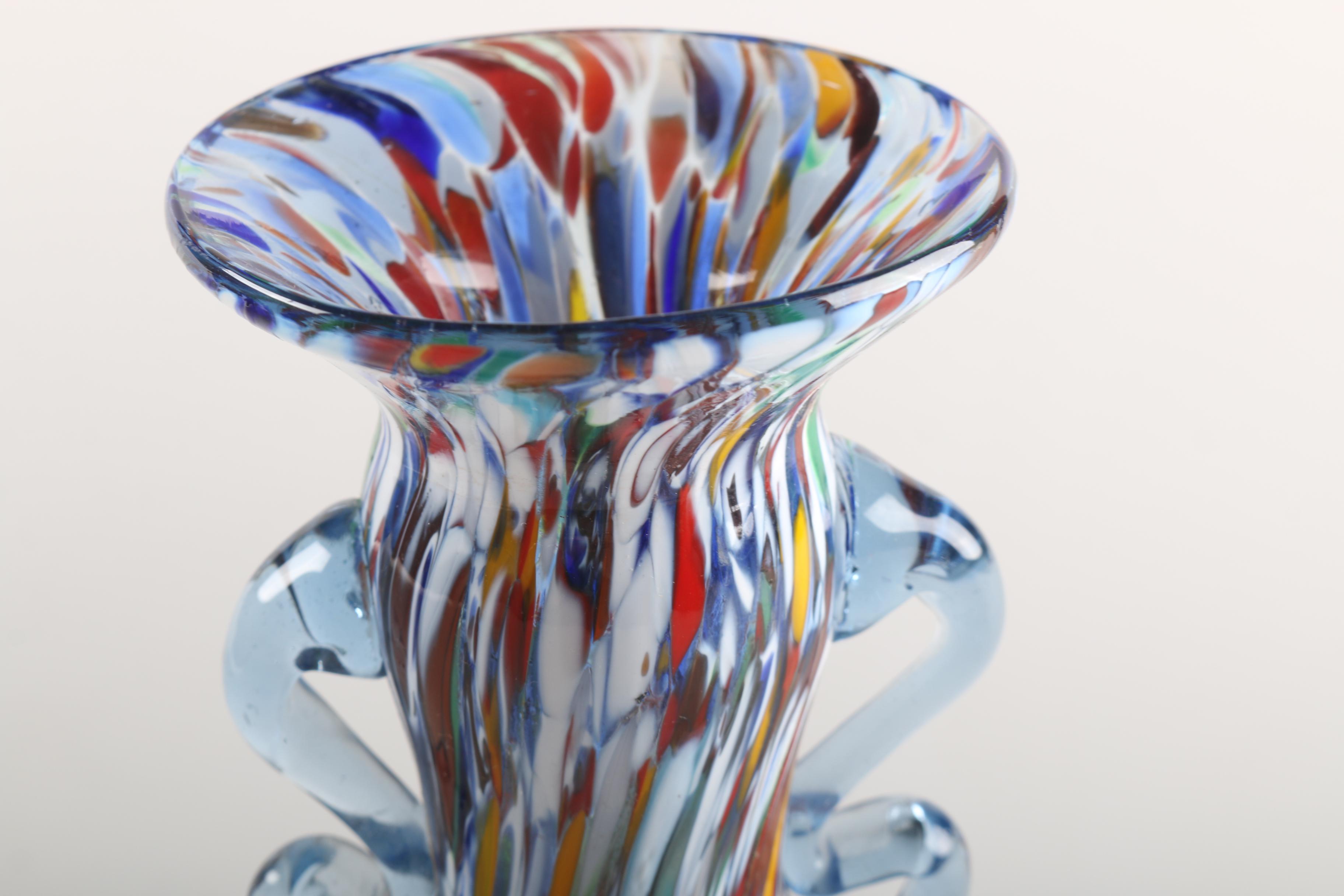 Murano Multicolored Glass Vase