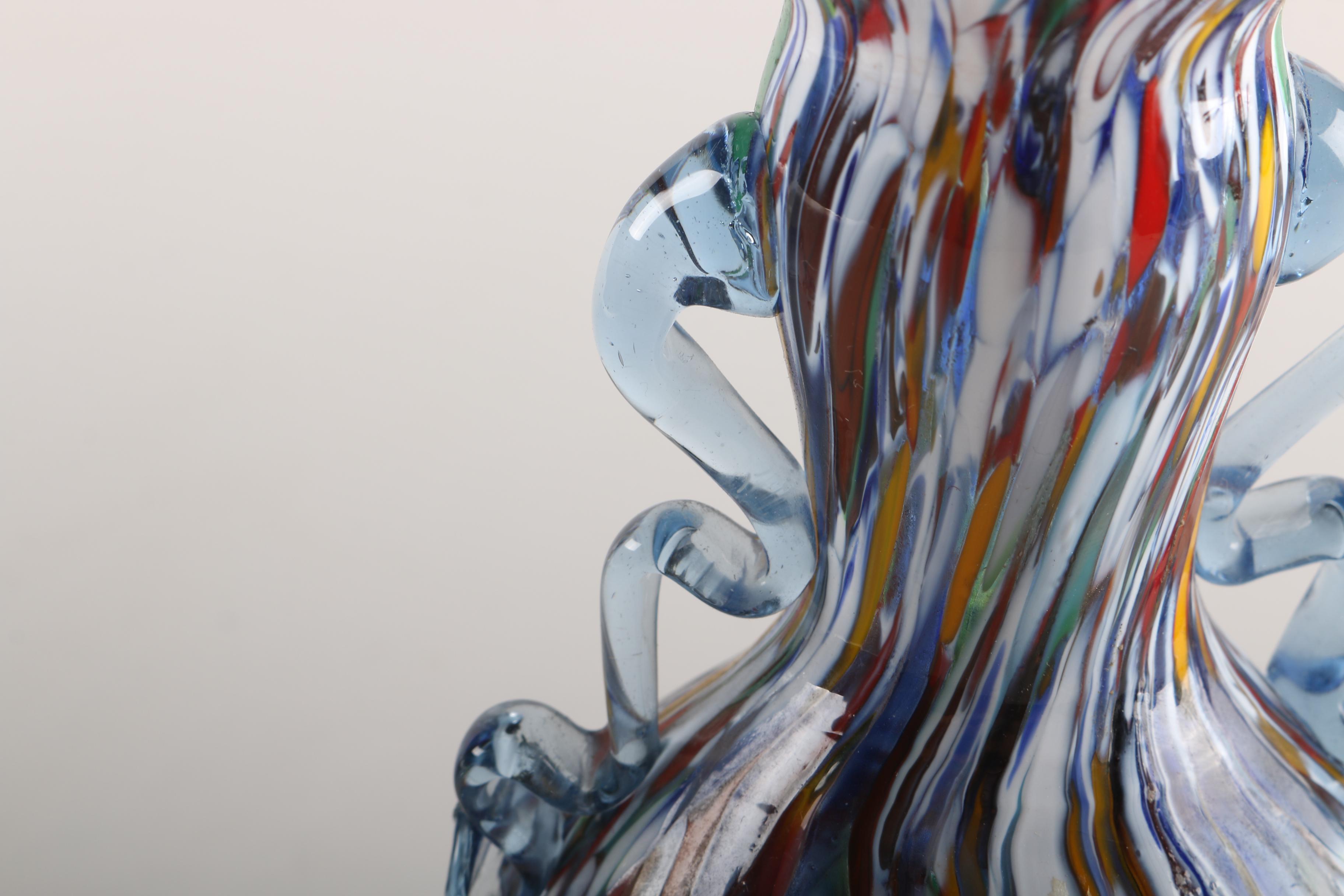 Murano Multicolored Glass Vase