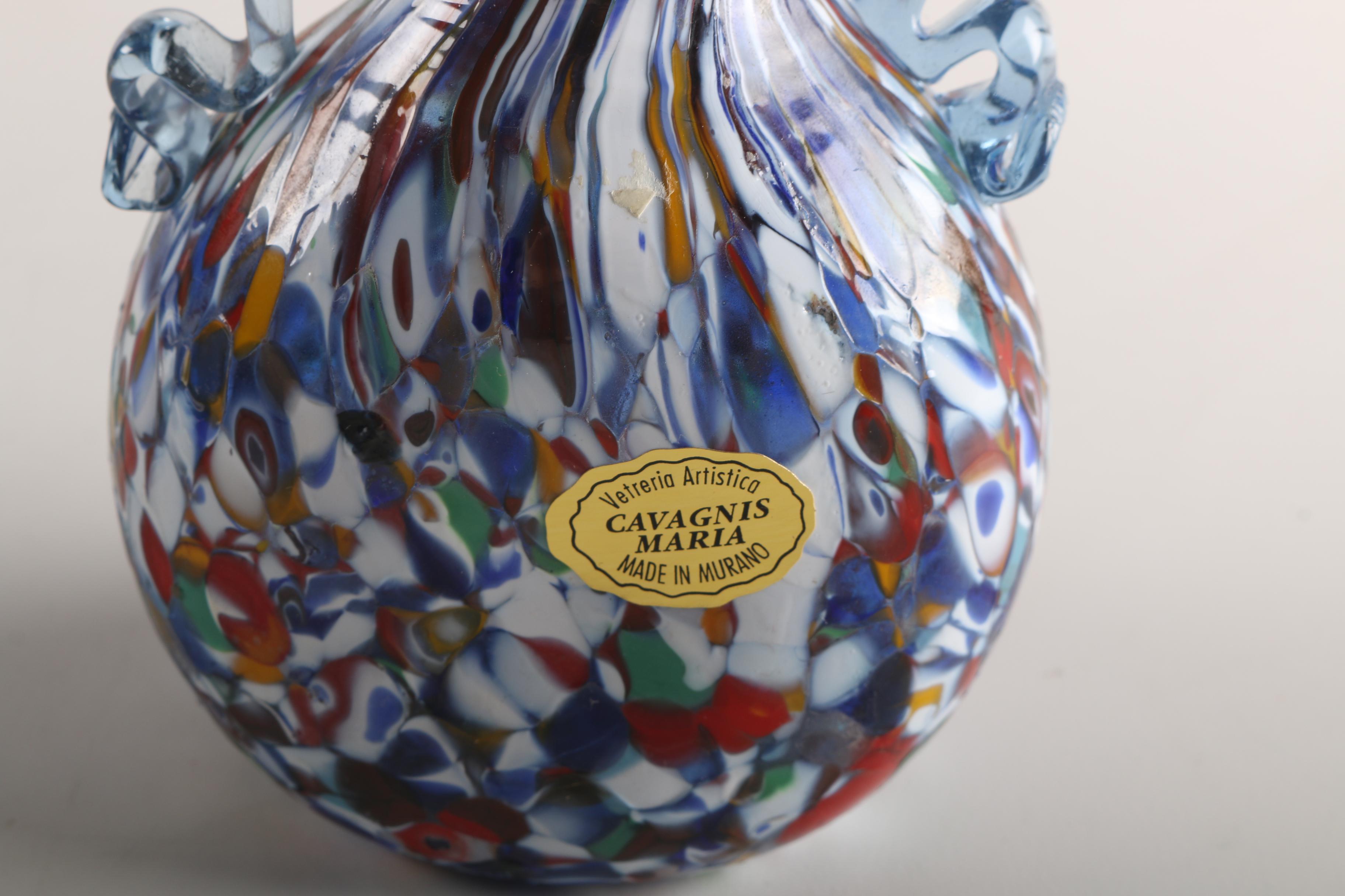 Murano Multicolored Glass Vase