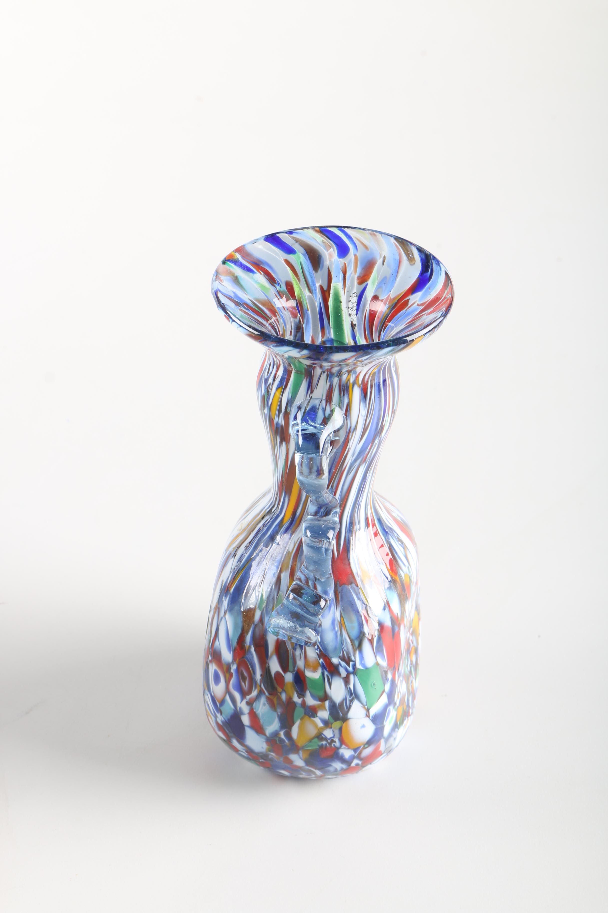 Murano Multicolored Glass Vase