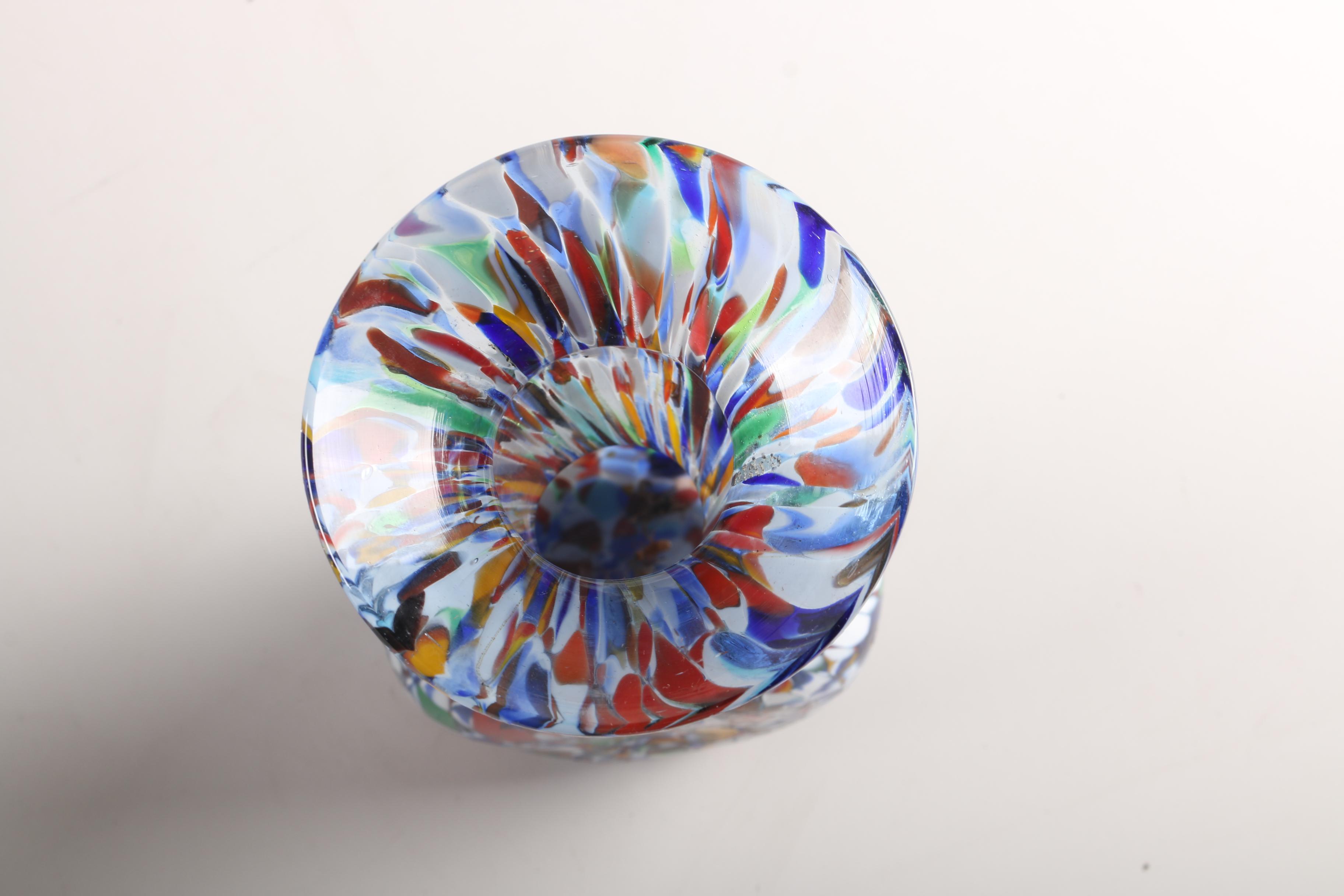 Murano Multicolored Glass Vase