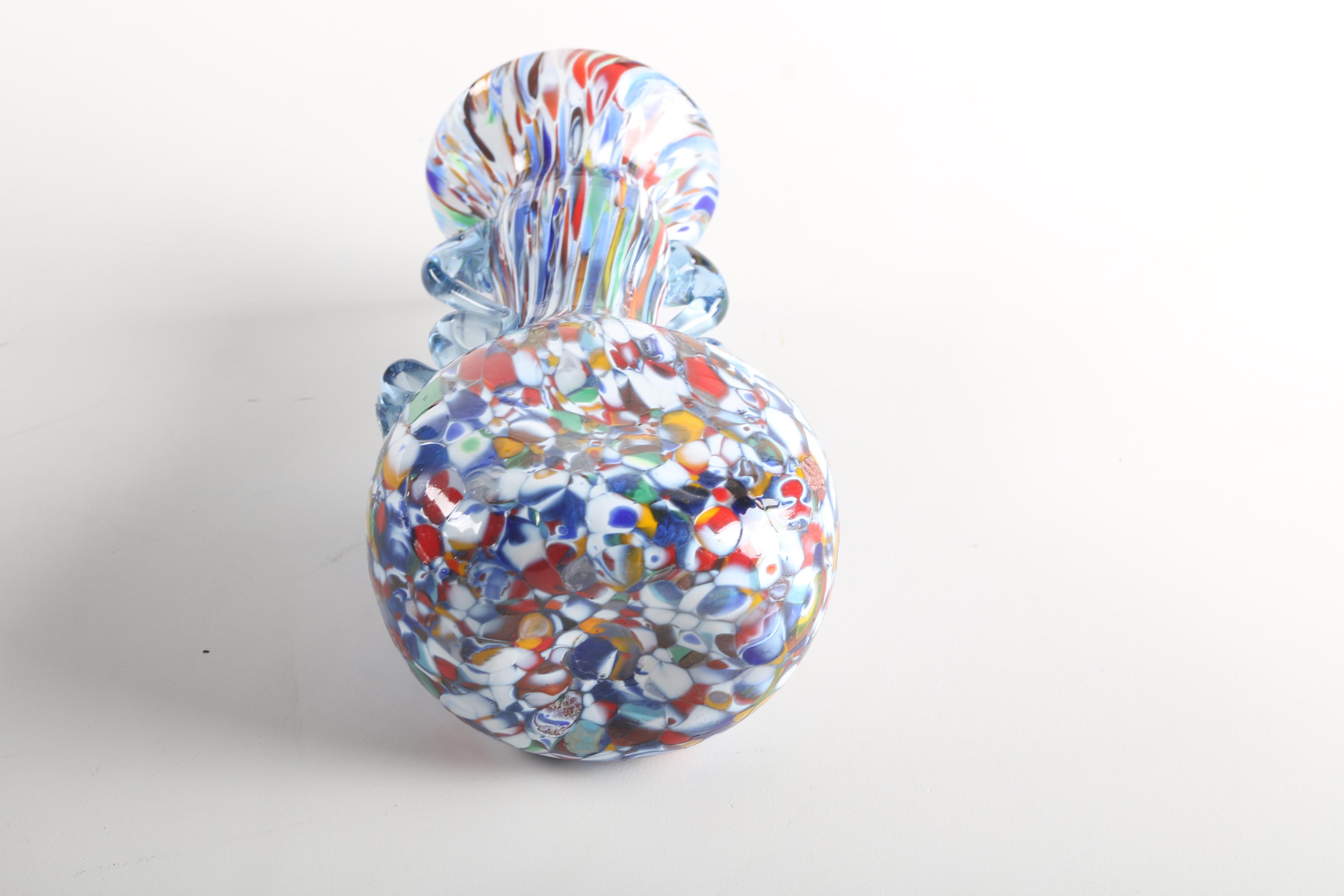 Murano Multicolored Glass Vase