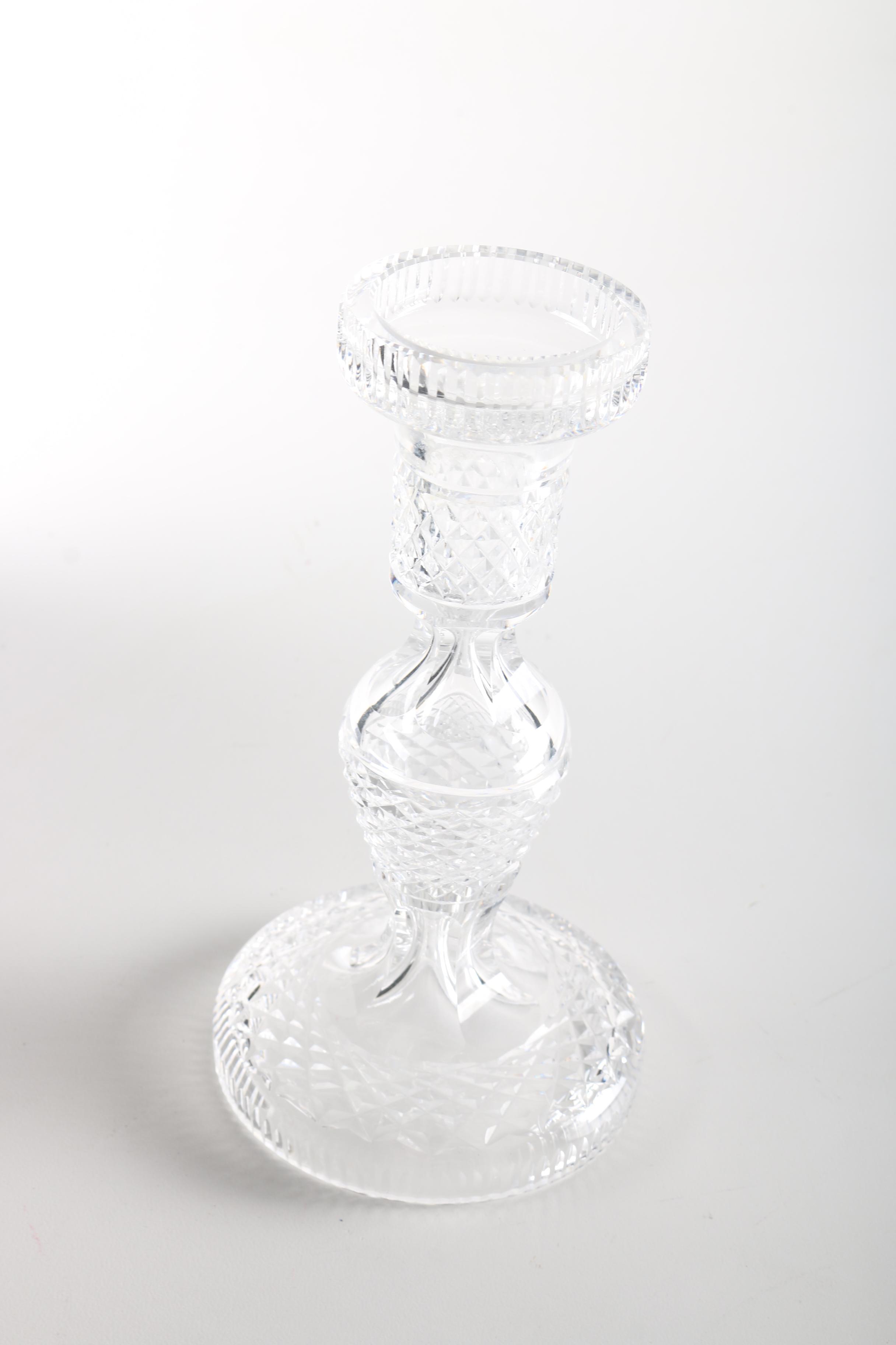 Pair of Waterford "Alana" Crystal Candle Holders