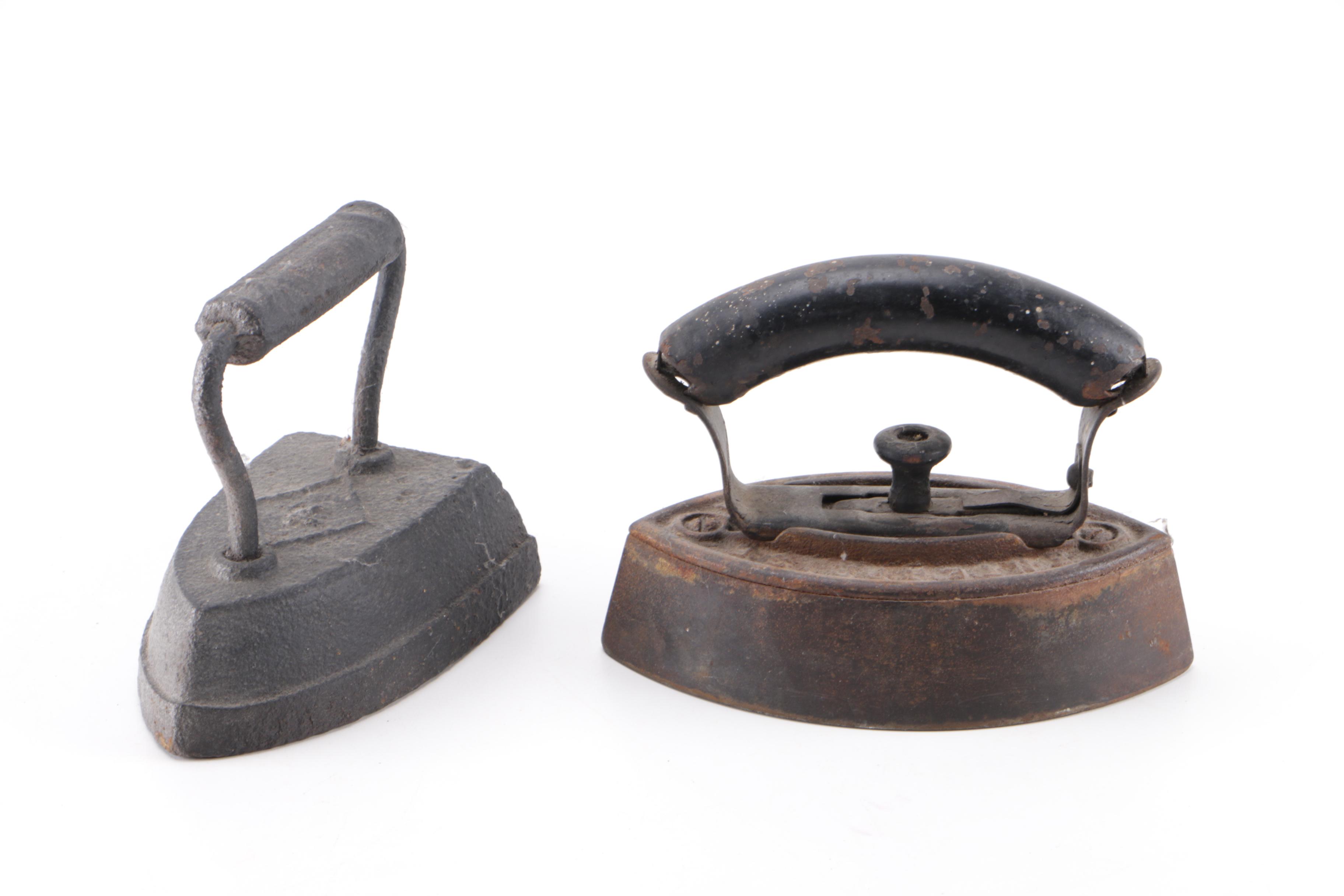 Collection of Vintage Cast Iron Sad Irons