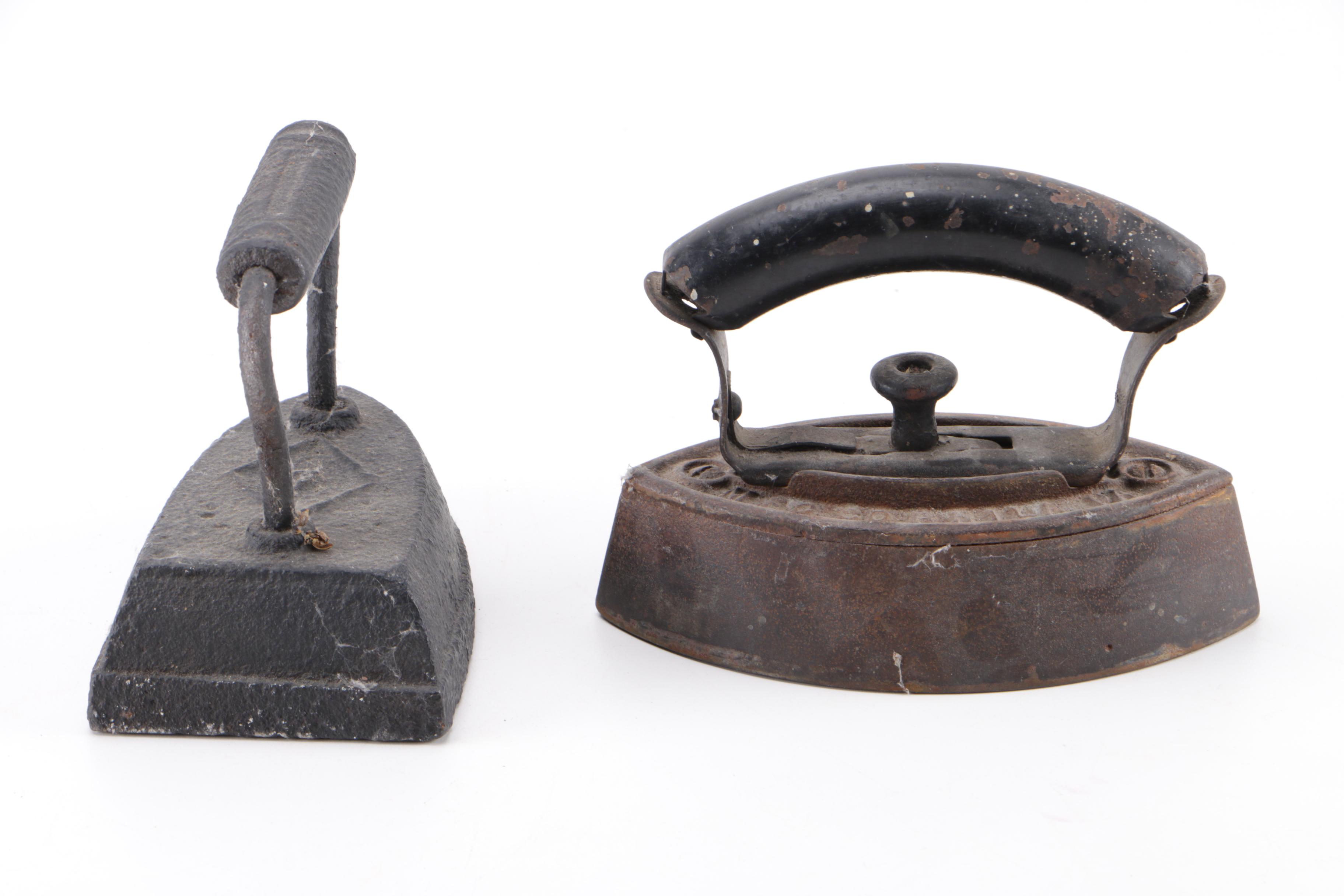 Collection of Vintage Cast Iron Sad Irons