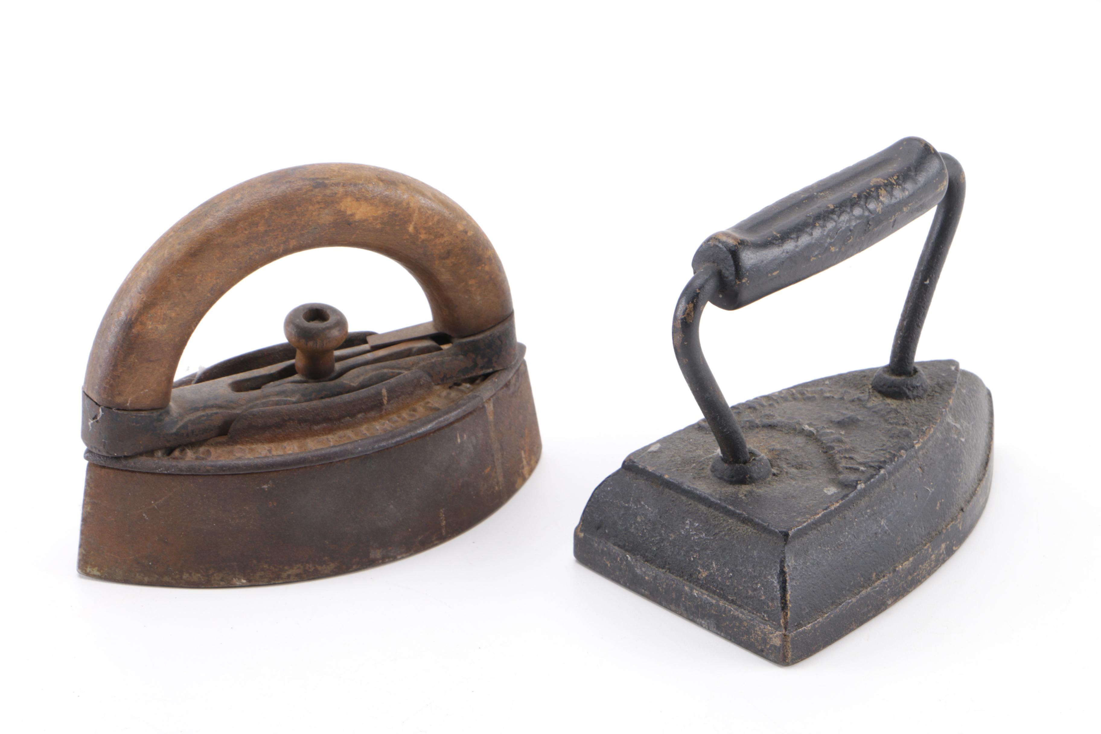 Collection of Vintage Cast Iron Sad Irons