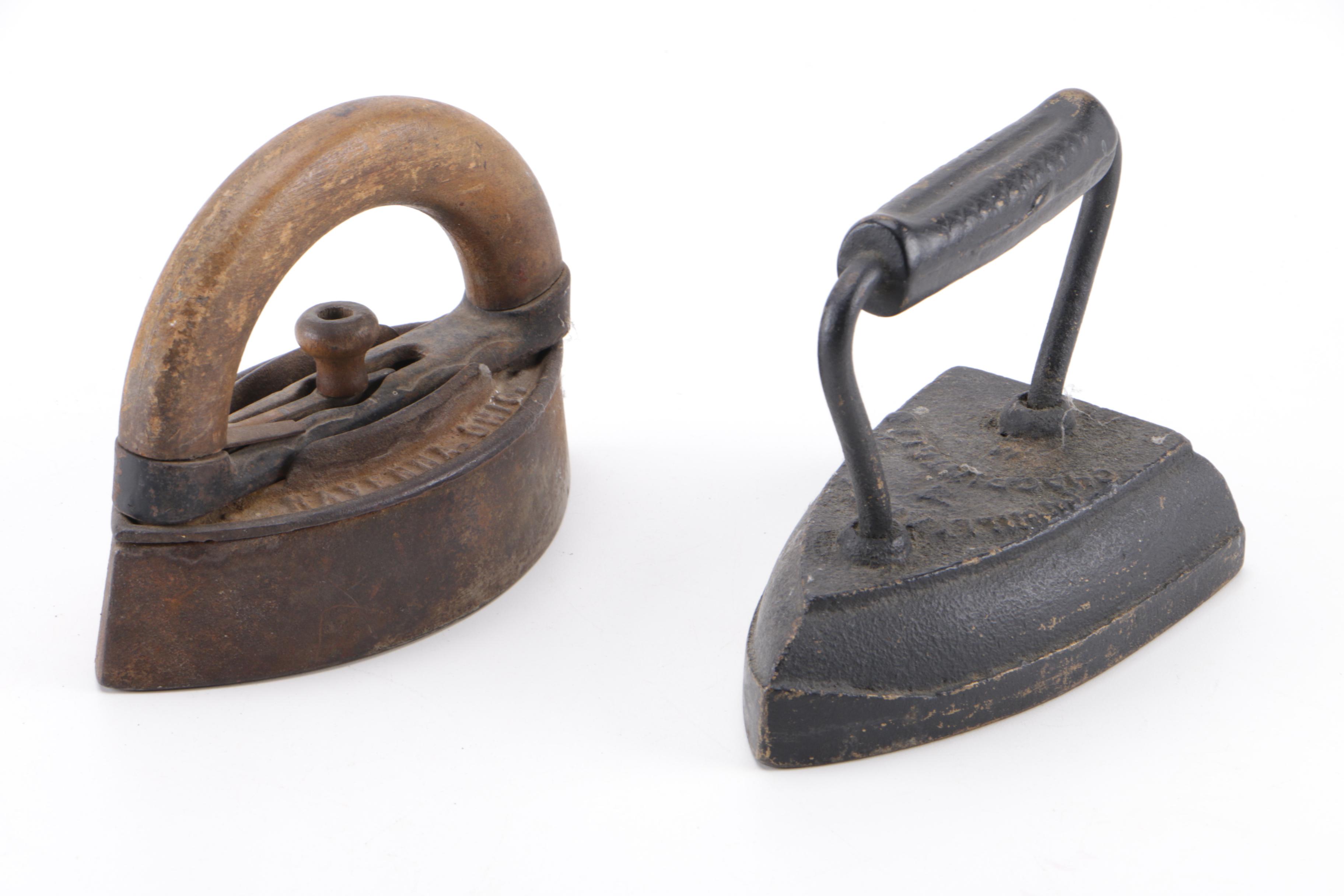 Collection of Vintage Cast Iron Sad Irons