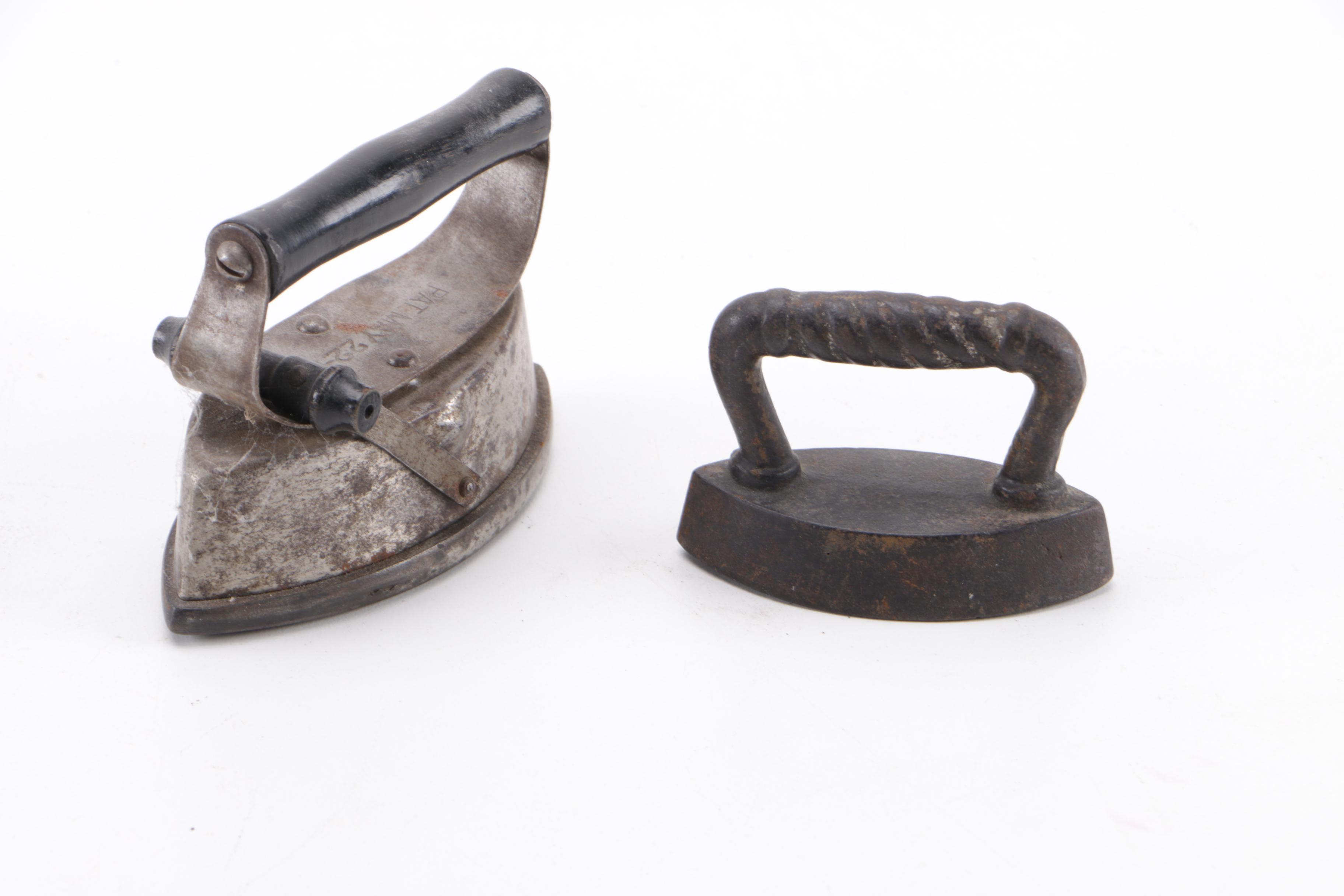 Collection of Vintage Cast Iron Sad Irons