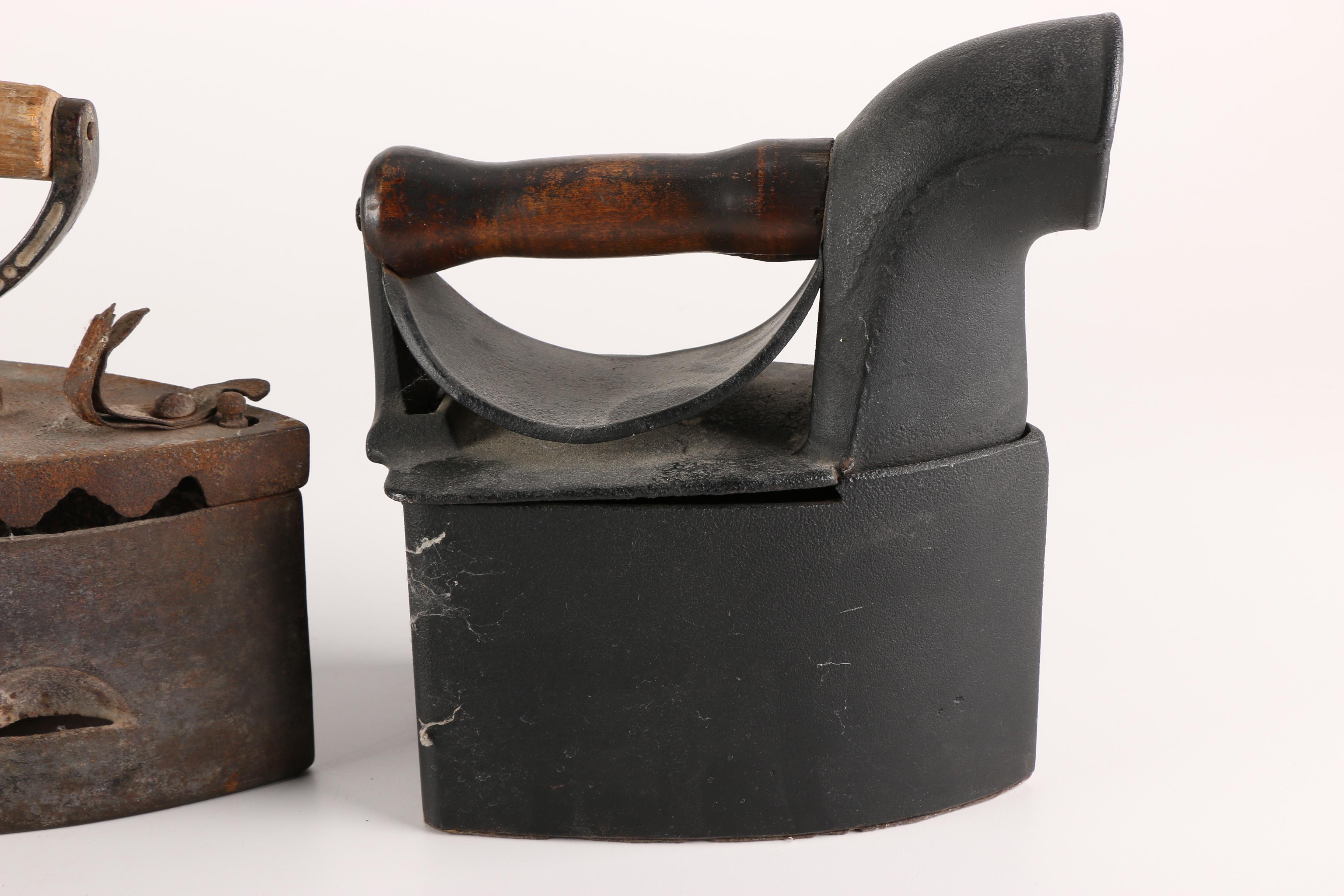 Three Vintage Clothes Irons