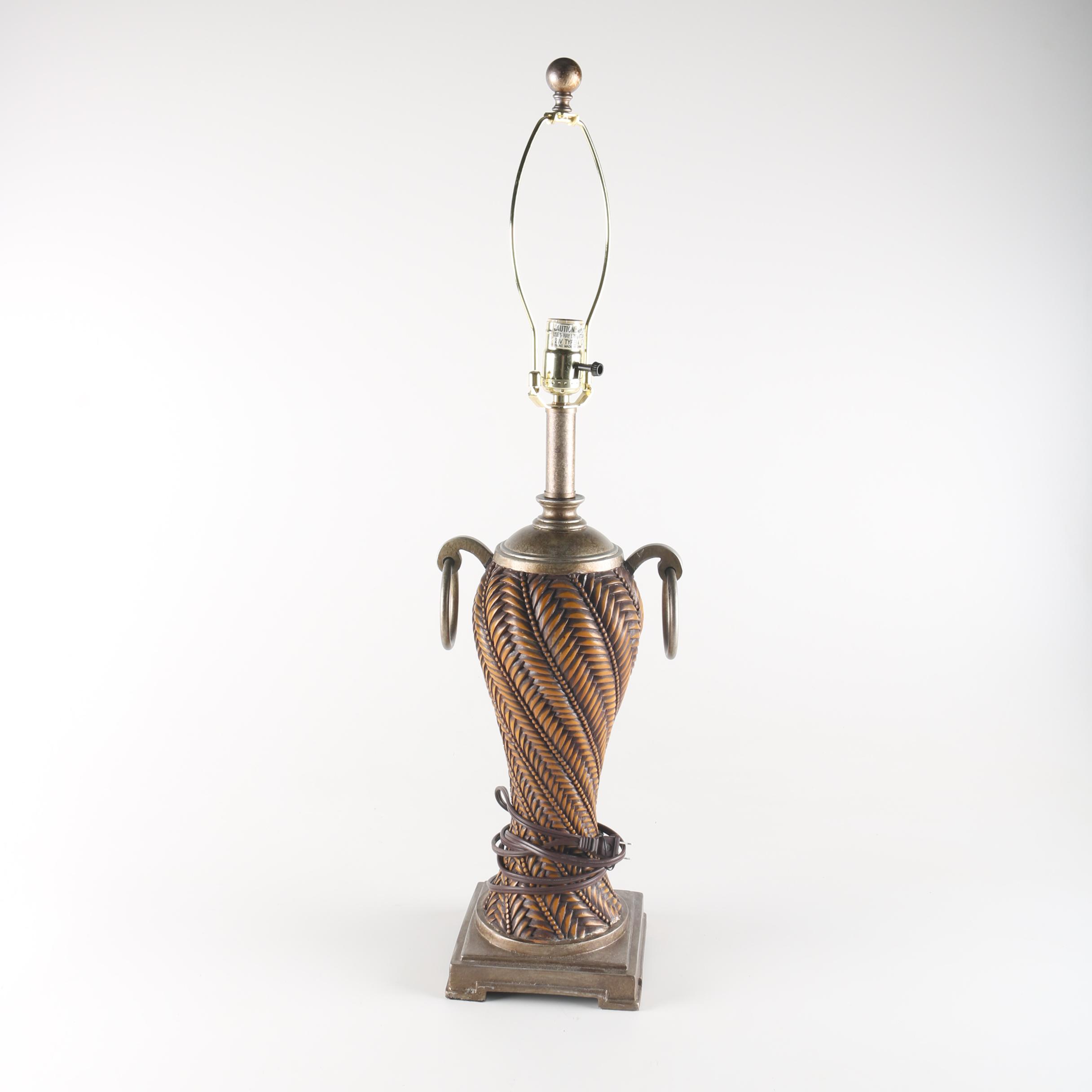 Ceramic Wicker Style Table Lamp