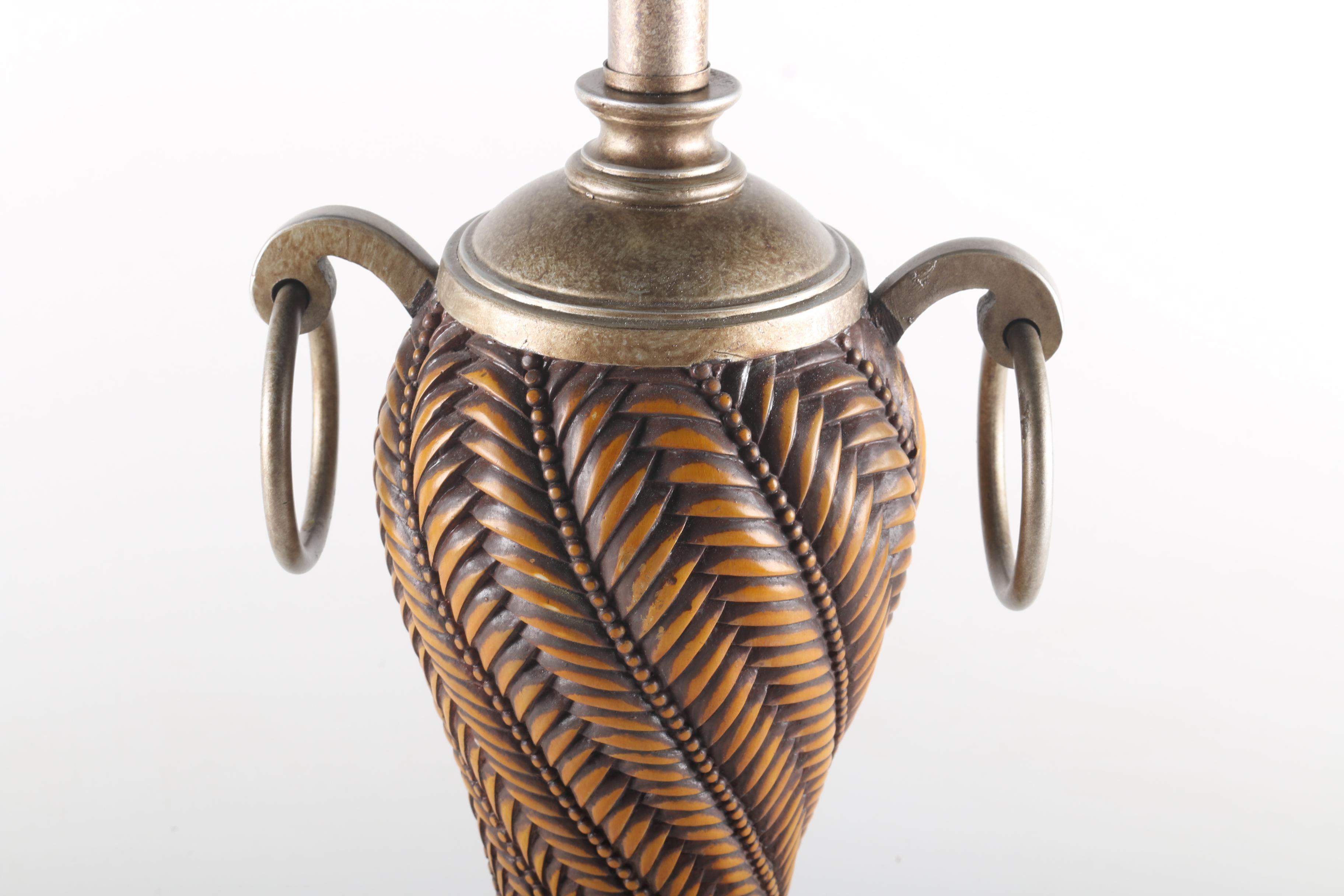 Ceramic Wicker Style Table Lamp