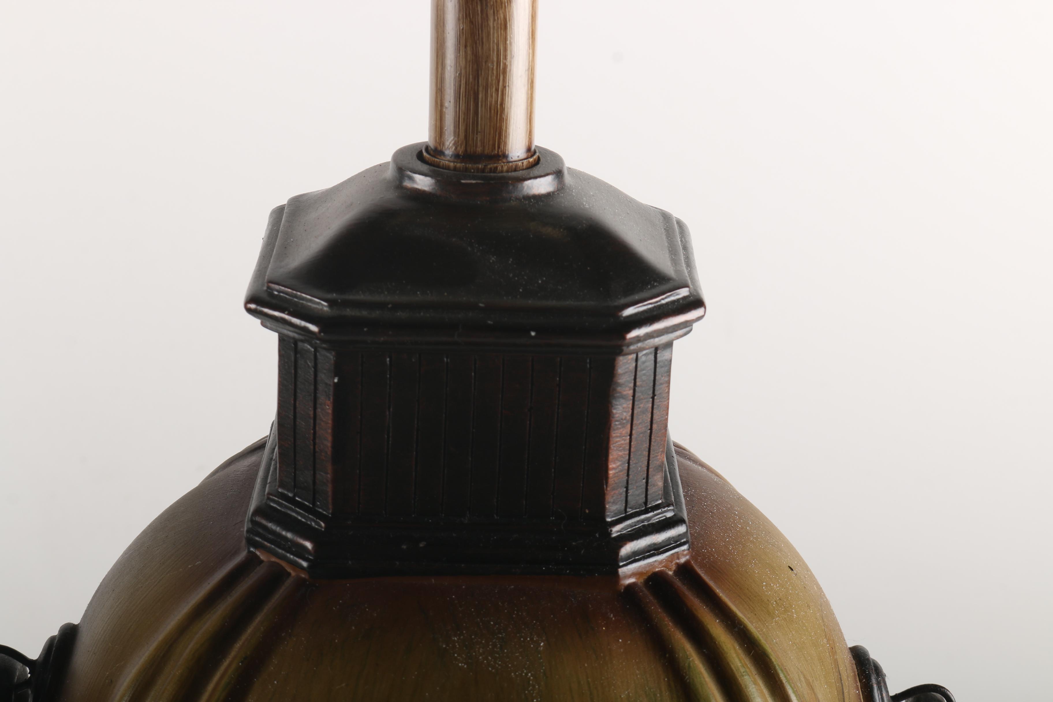 Brown Ceramic Urn Style Lamps