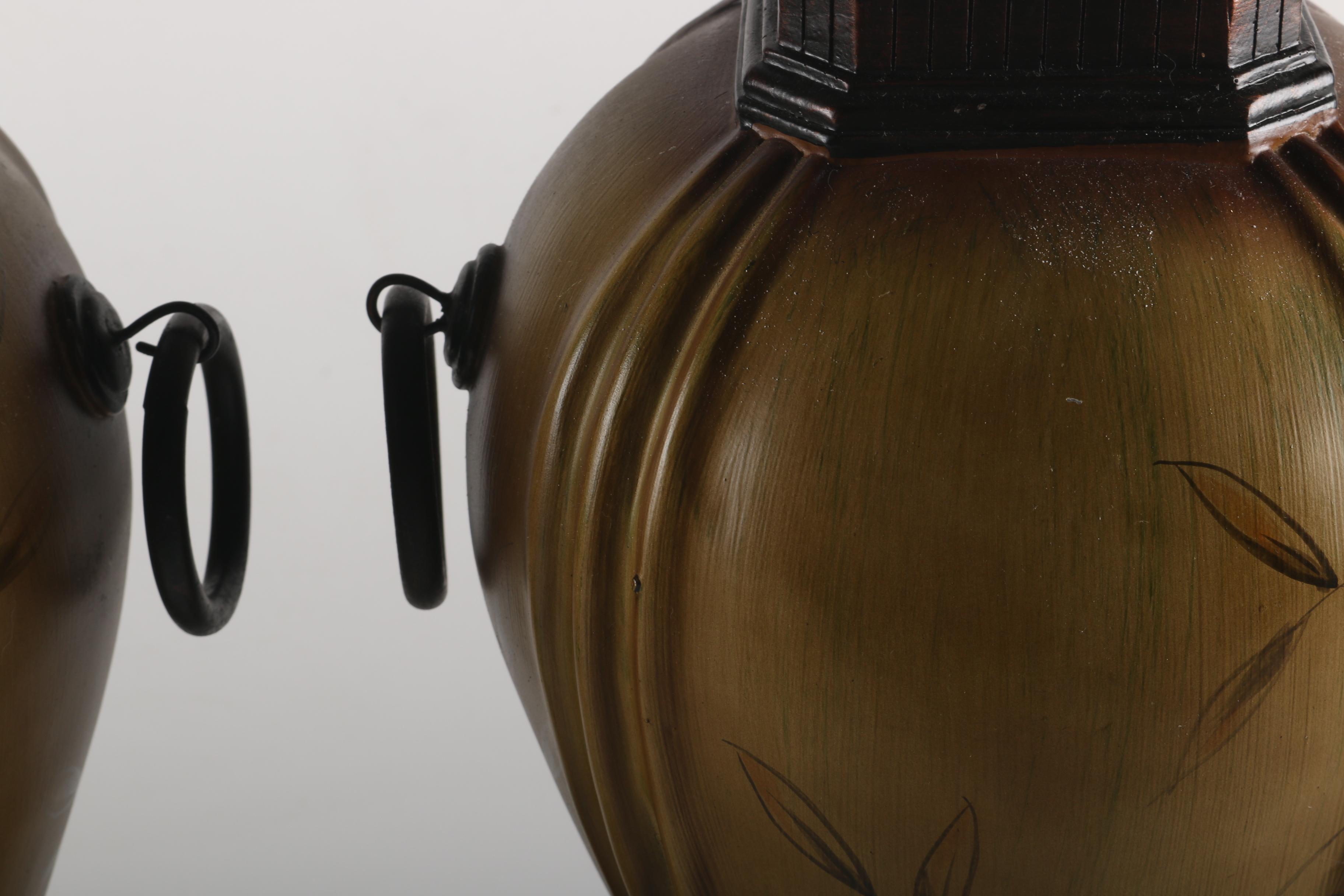 Brown Ceramic Urn Style Lamps
