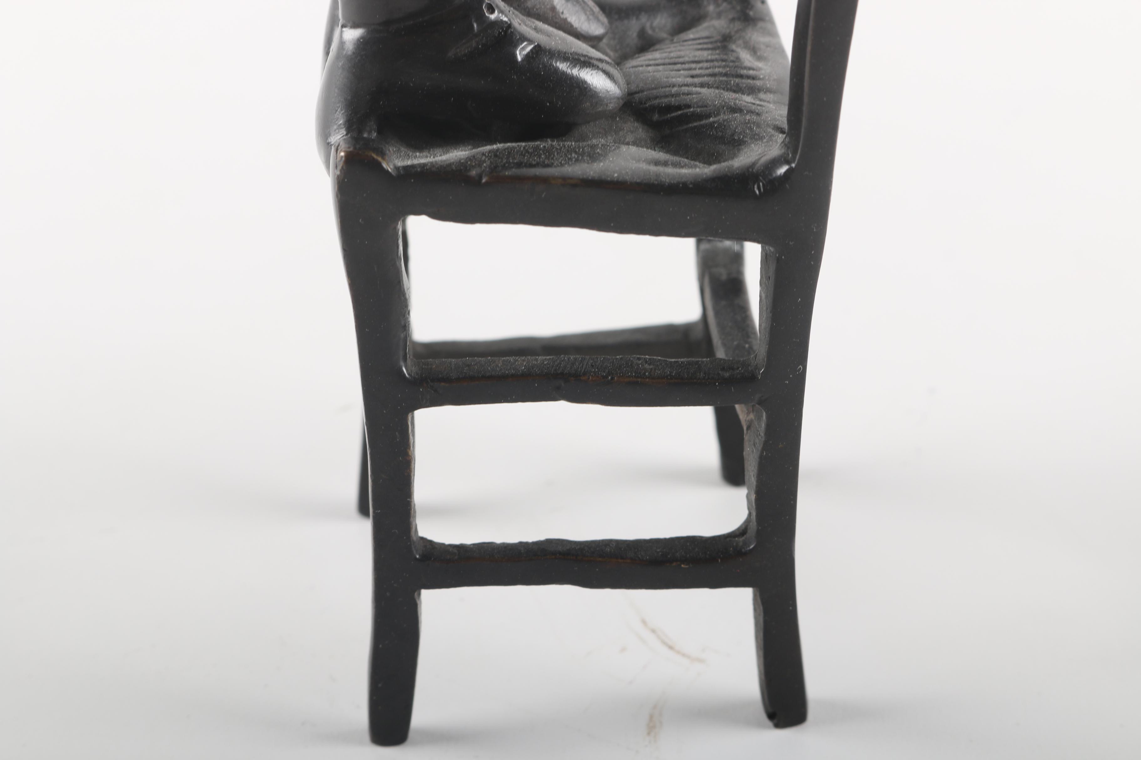 Bronze Child on Chair Figurine