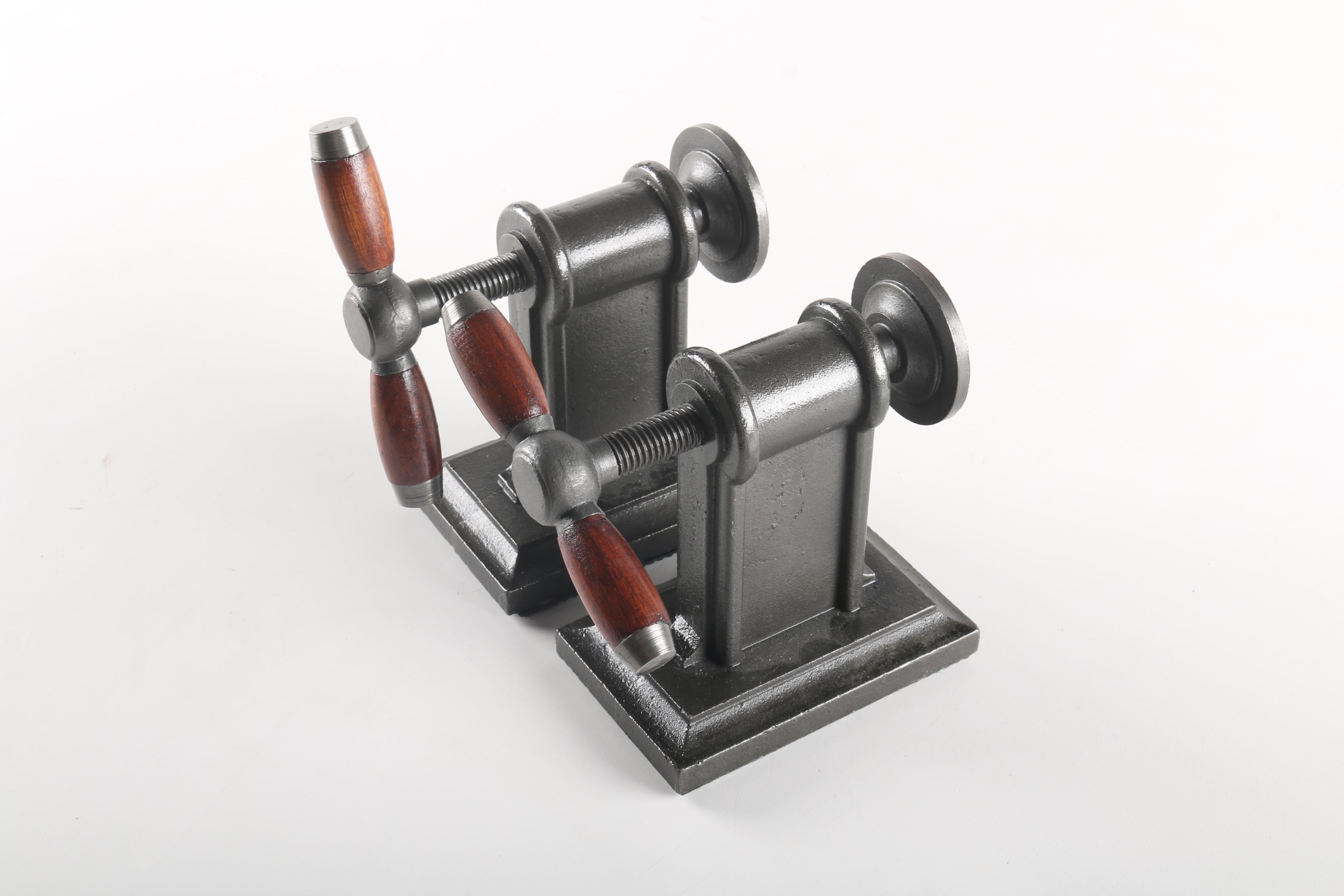 Pair of Cast Iron Industrial Style Bookends