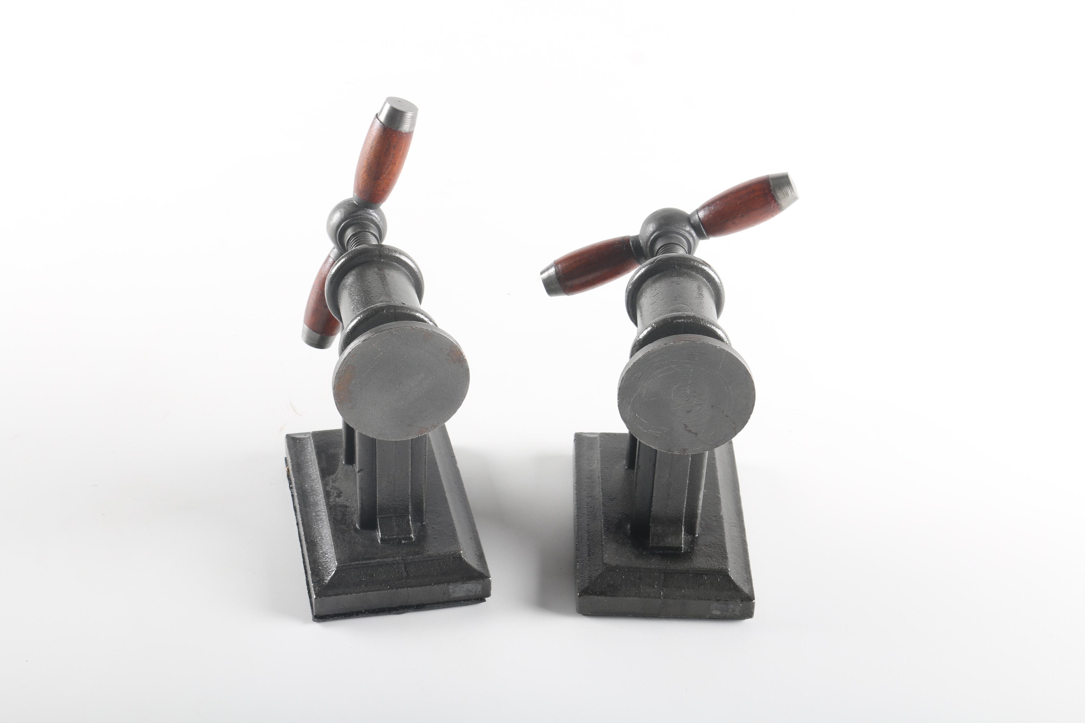 Pair of Cast Iron Industrial Style Bookends