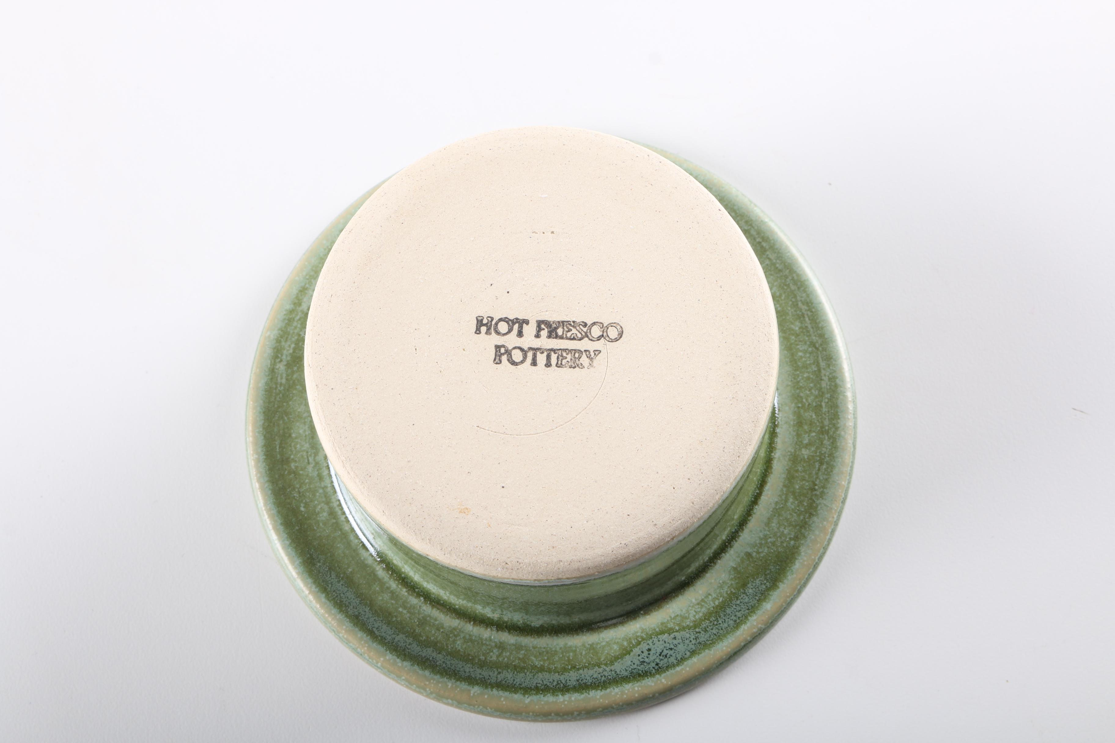 Hand Thrown "Hot Fresco Pottery" Dip Server