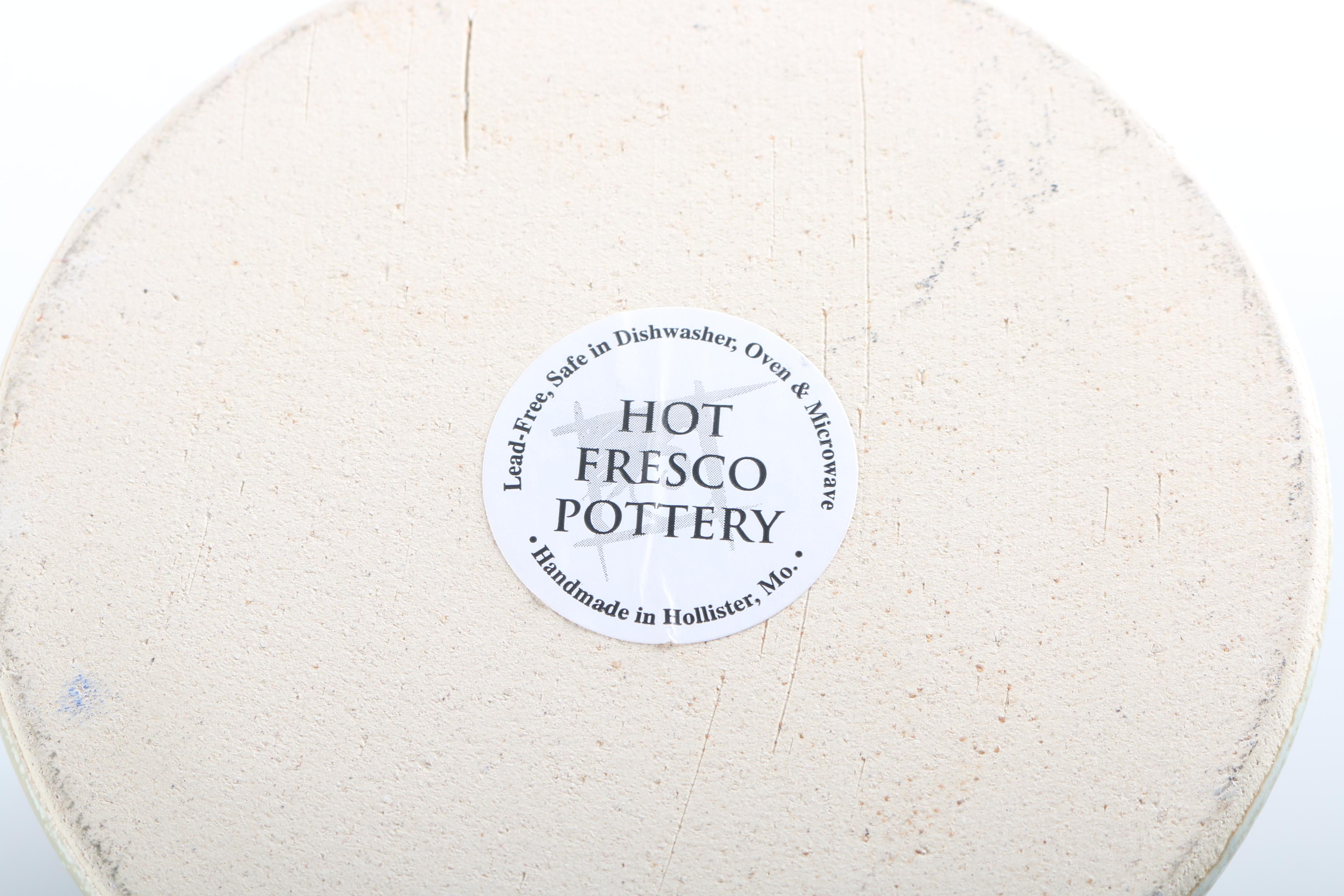 Hand Thrown "Hot Fresco Pottery" Dip Server