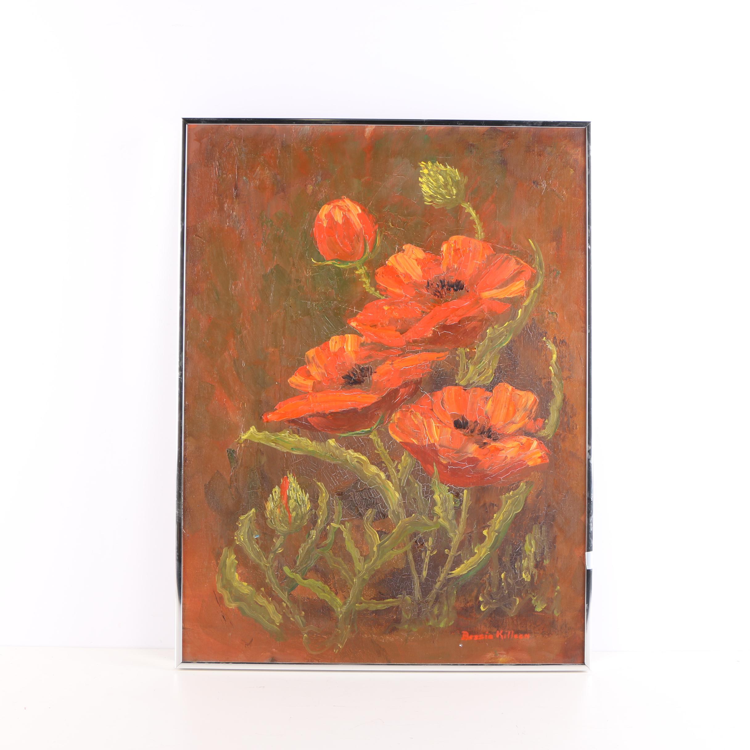 Bessie Killeen Oil Painting "Poppies #2"