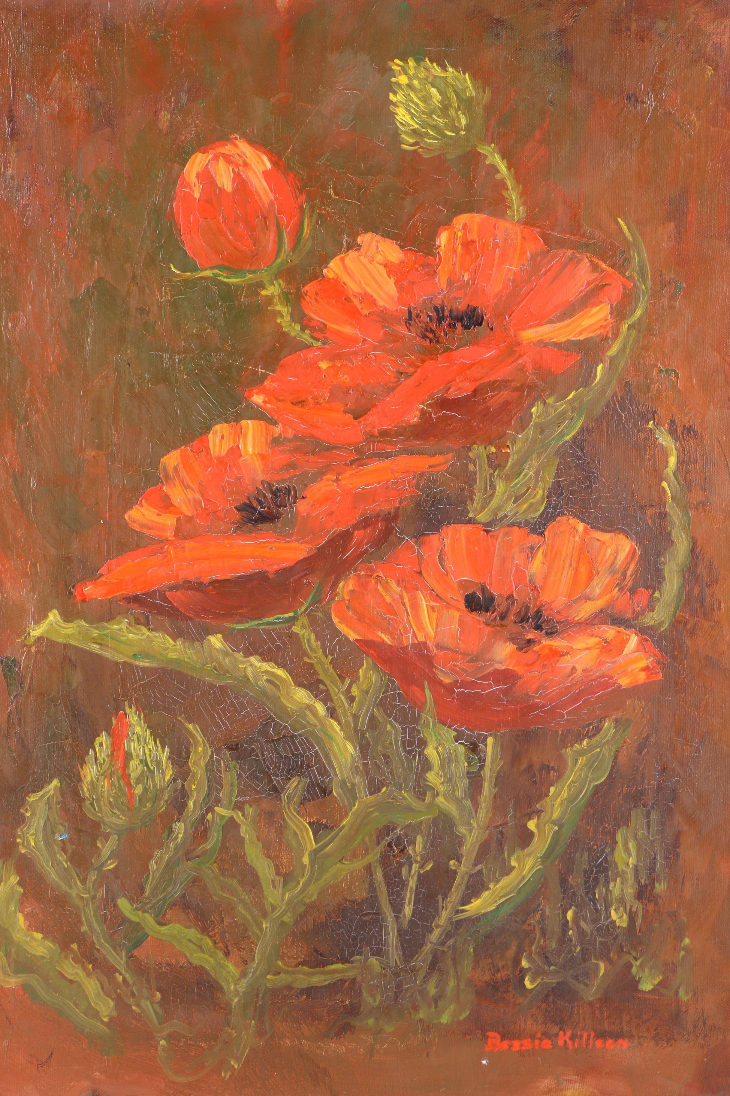Bessie Killeen Oil Painting "Poppies #2"