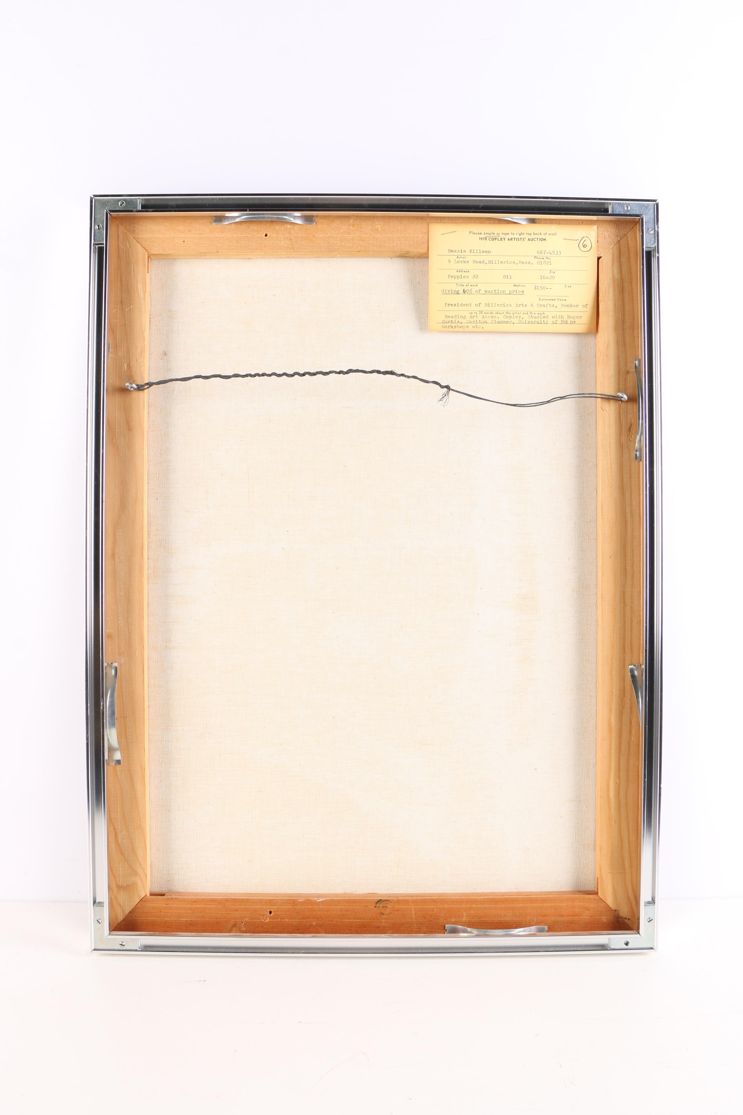 Bessie Killeen Oil Painting "Poppies #2"