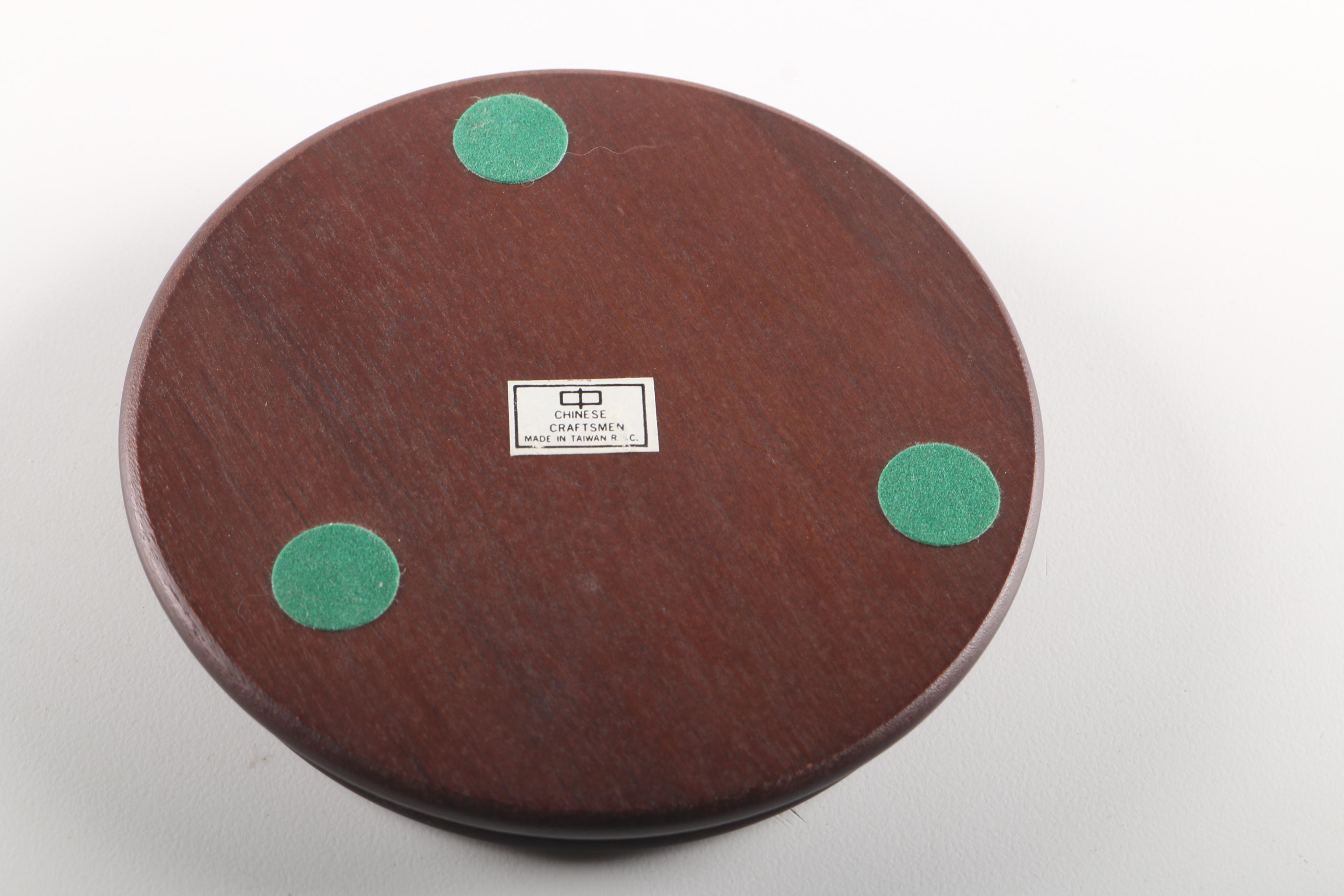 Bald Eagle Figurine with Wood Base