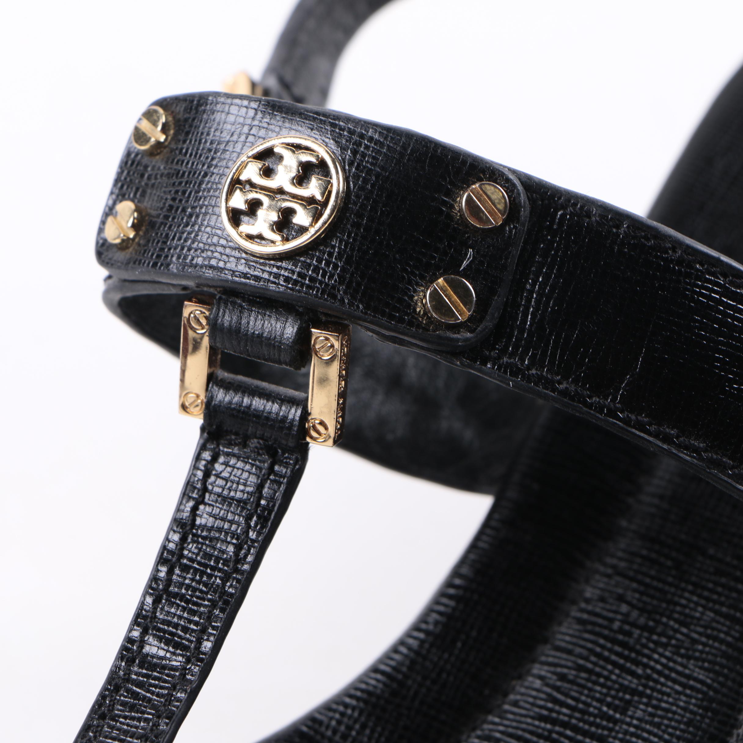 Tory Burch Leather Sandals and Snakeskin on Leather Heels