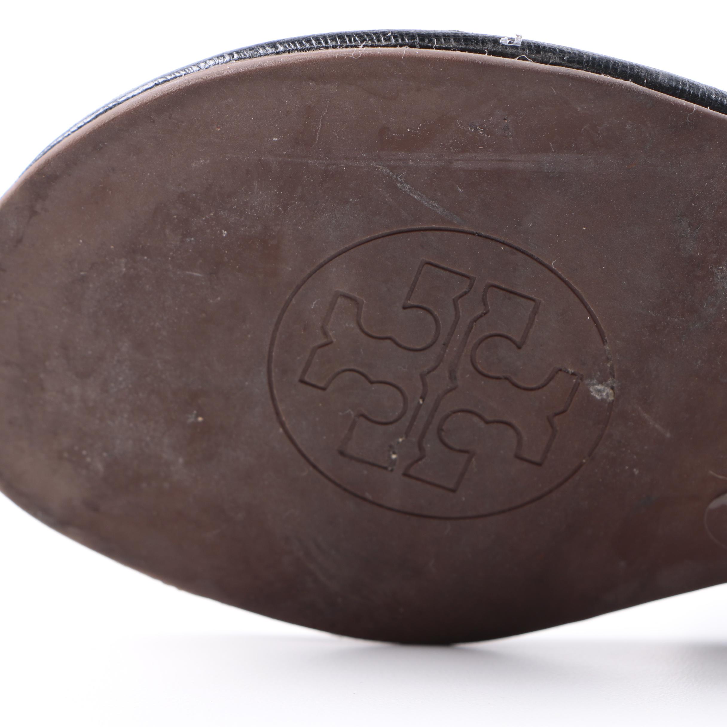 Tory Burch Leather Sandals and Snakeskin on Leather Heels