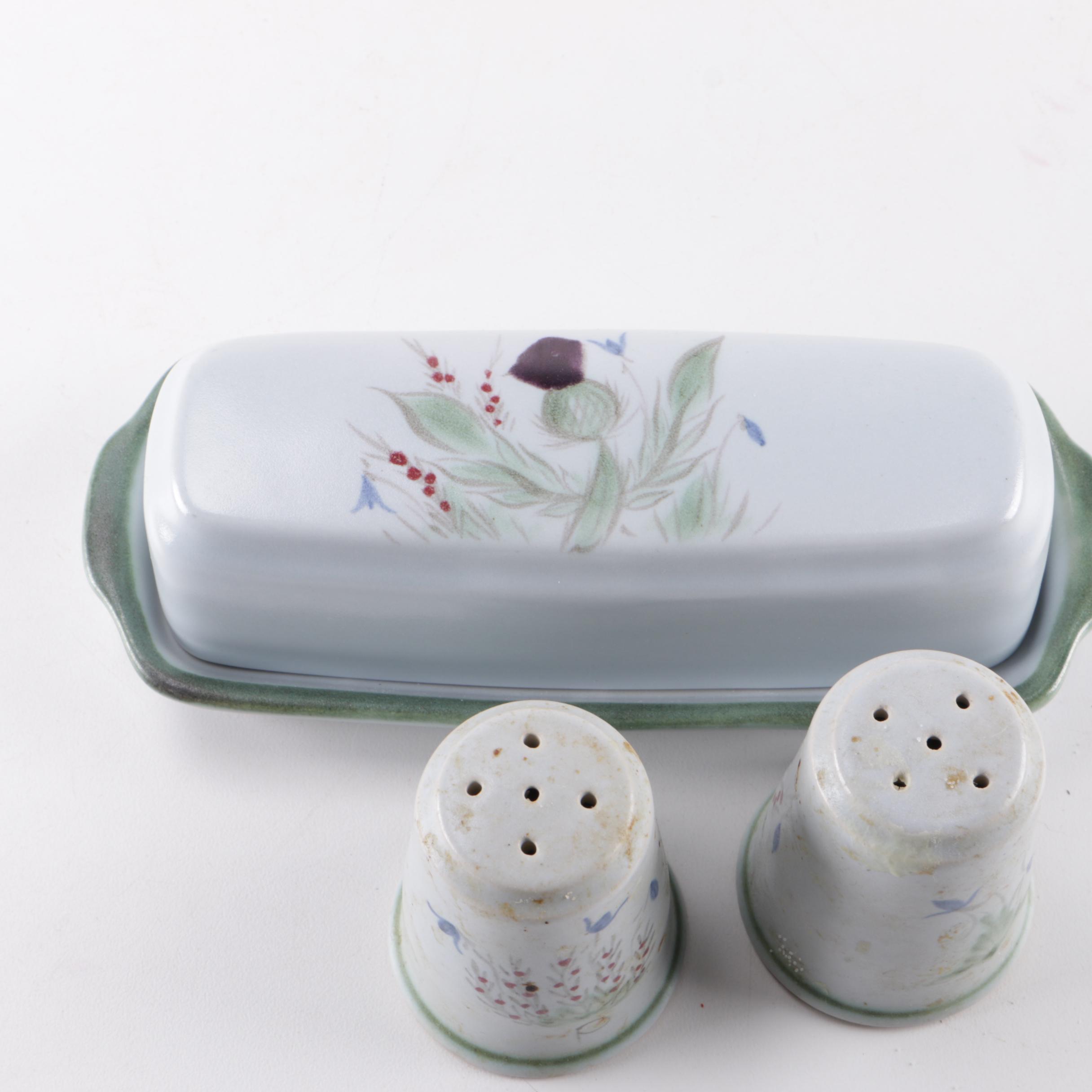 Scottish Stoneware "Thistleware" Tableware Set by Buchan