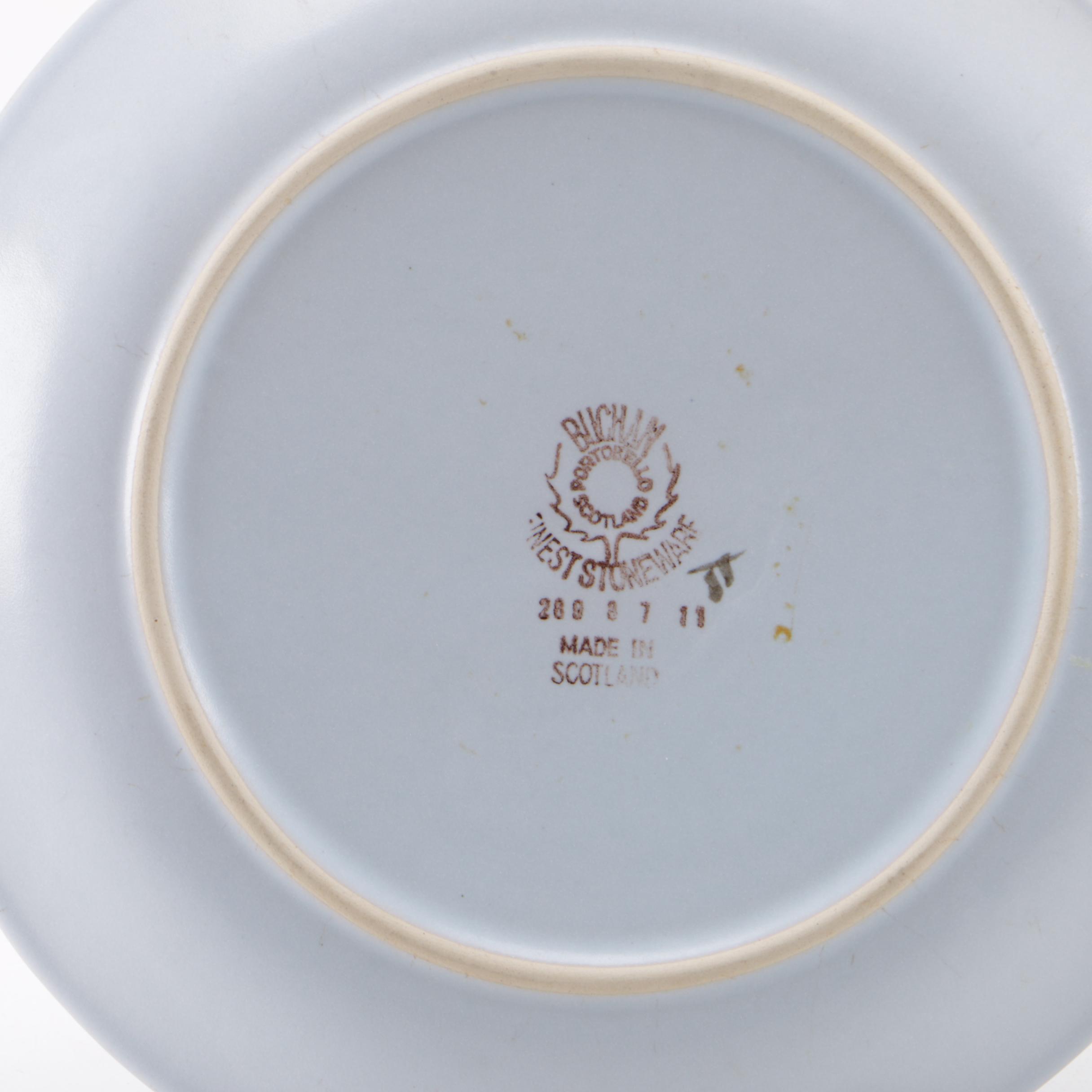 Scottish Stoneware "Thistleware" Tableware Set by Buchan