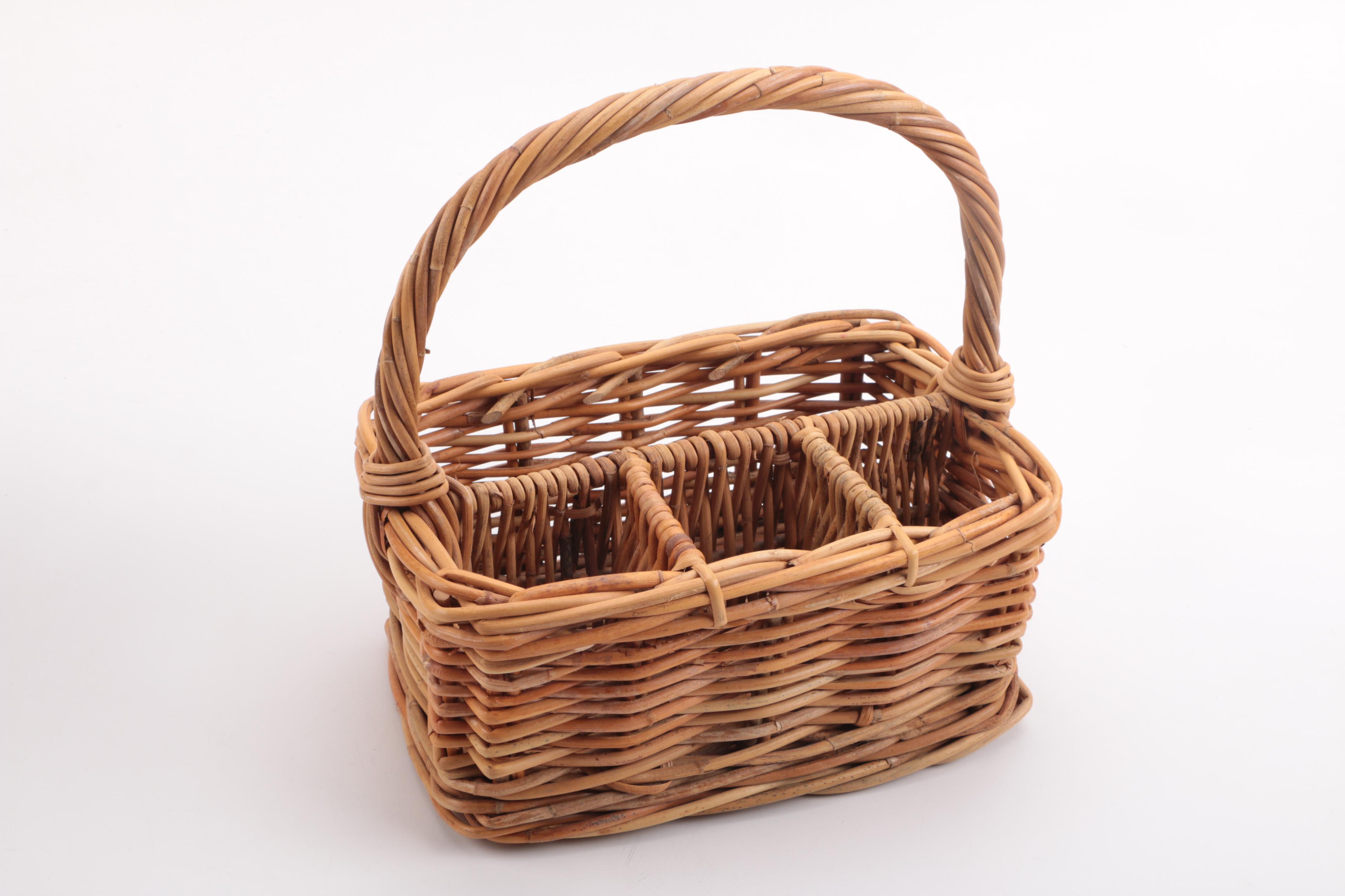 Assorted Wicker Baskets Including Longaberger