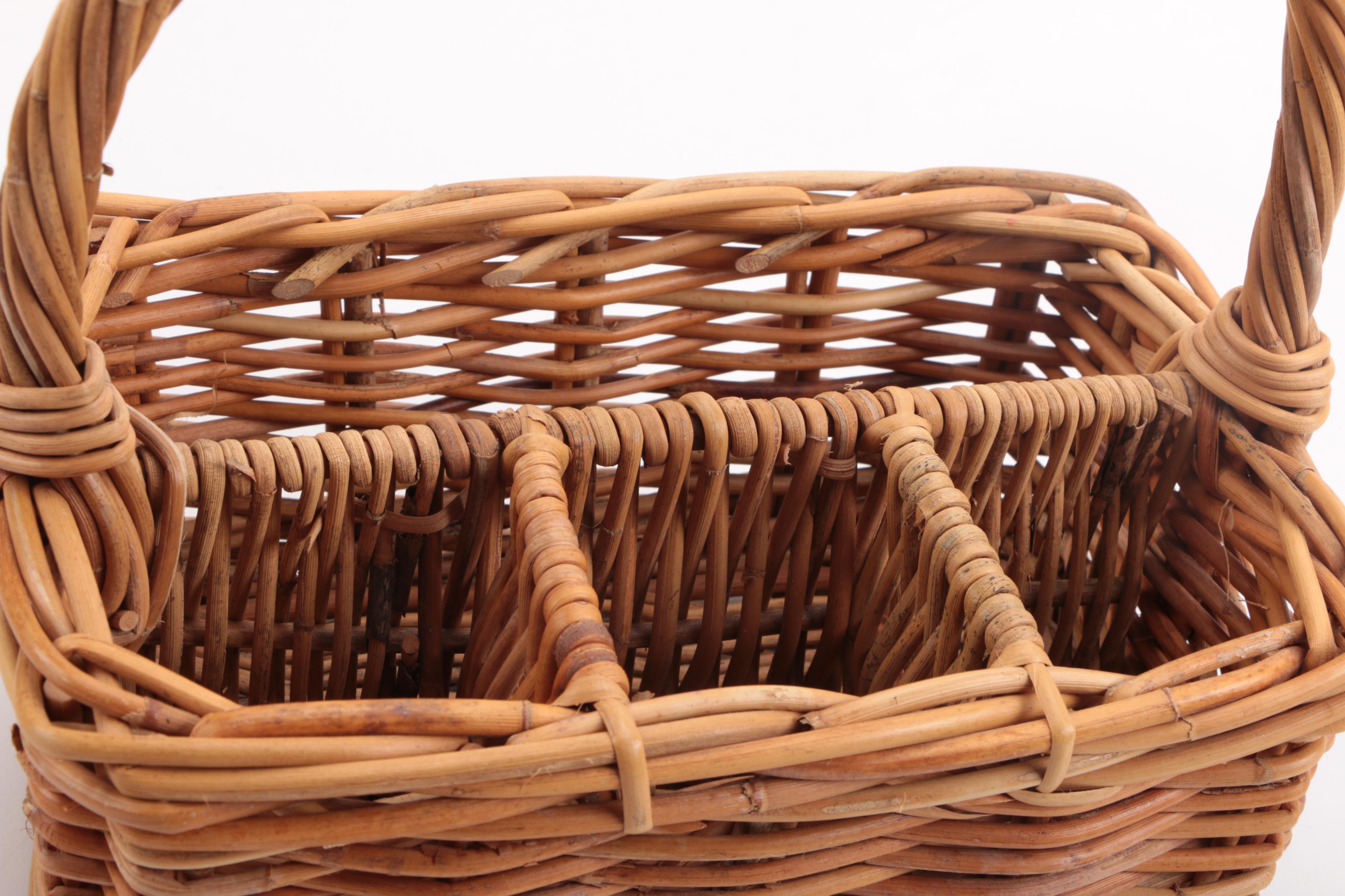 Assorted Wicker Baskets Including Longaberger