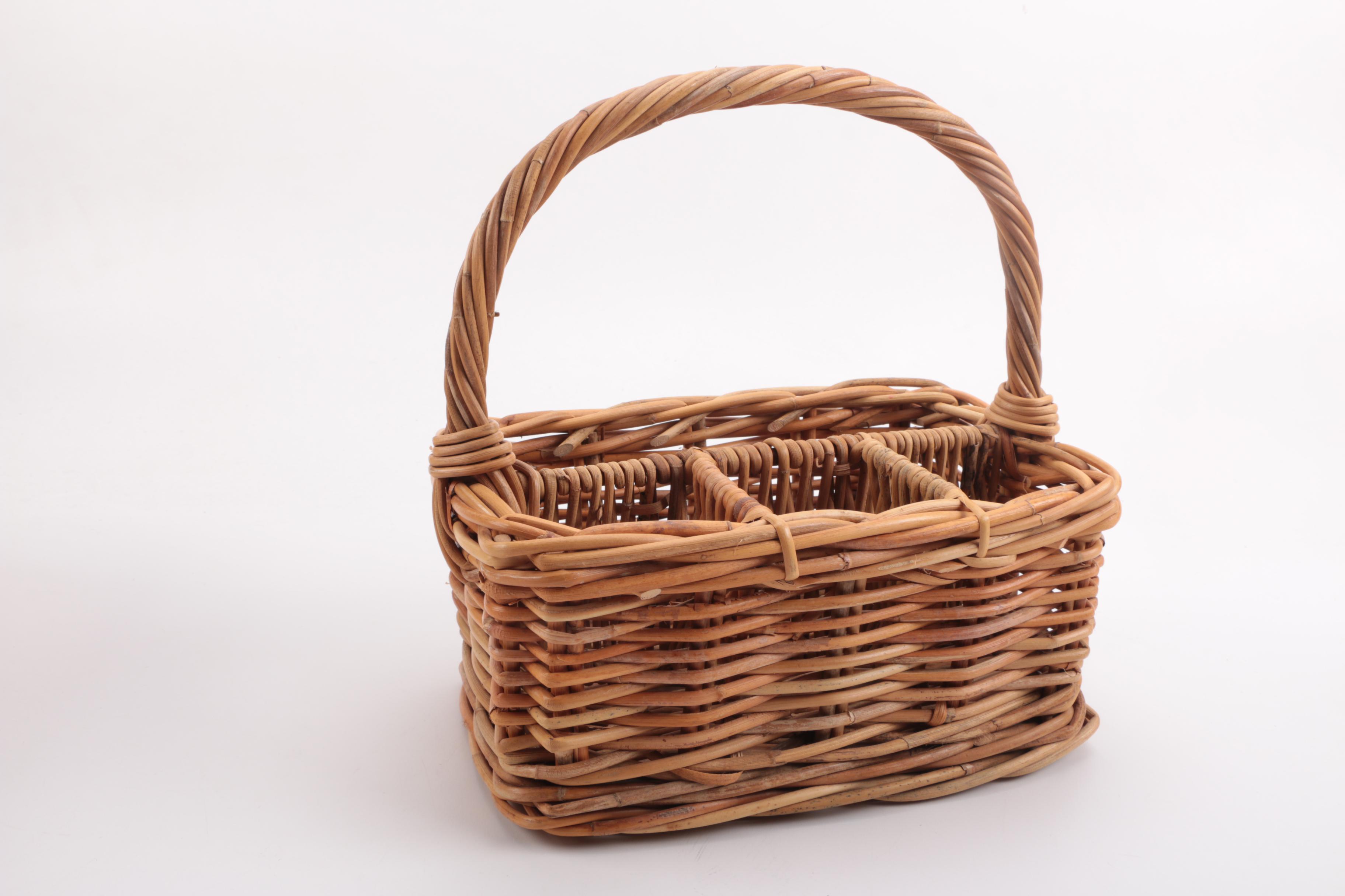 Assorted Wicker Baskets Including Longaberger
