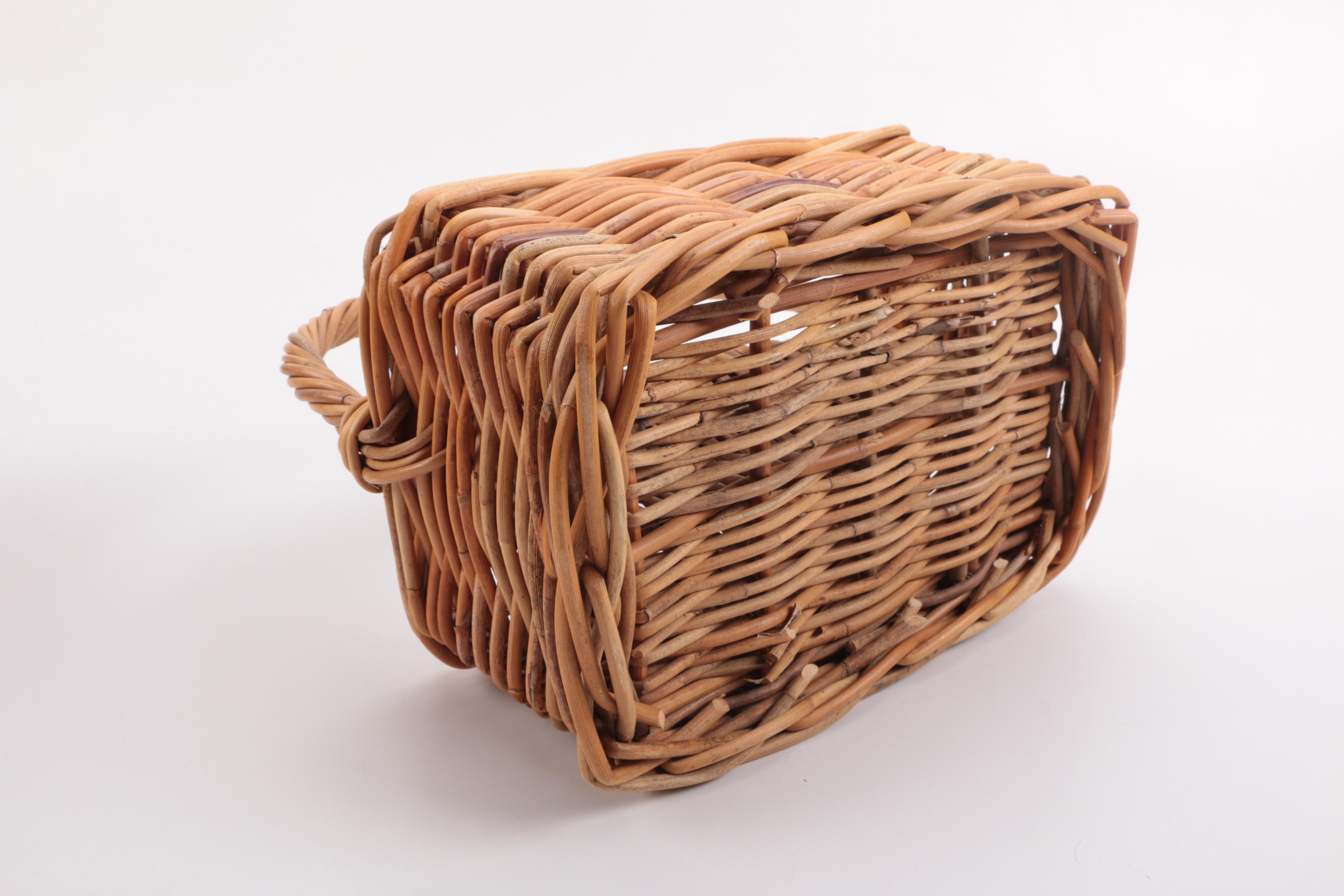Assorted Wicker Baskets Including Longaberger