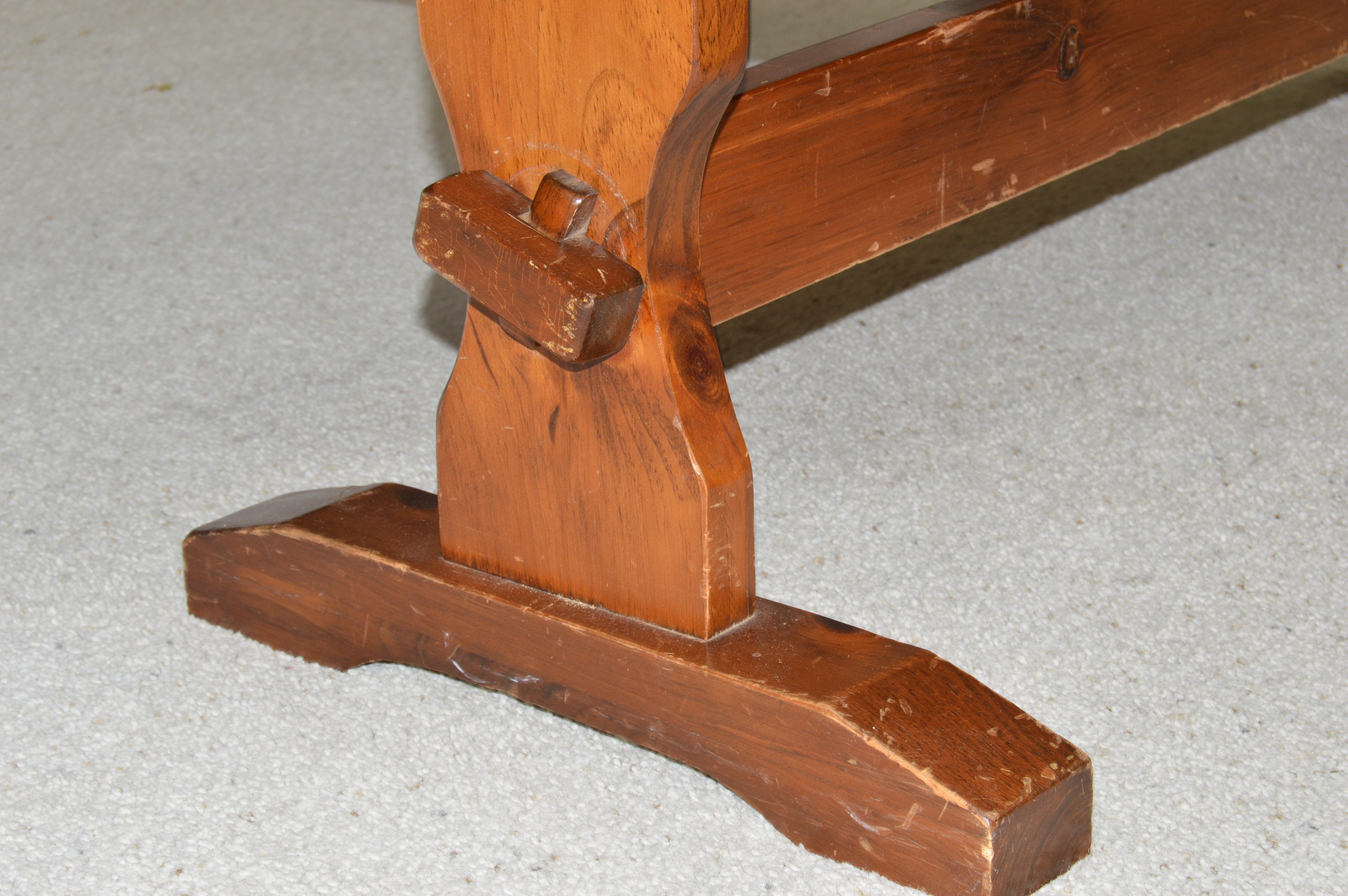 Vintage Wood Coffee Table with Storage