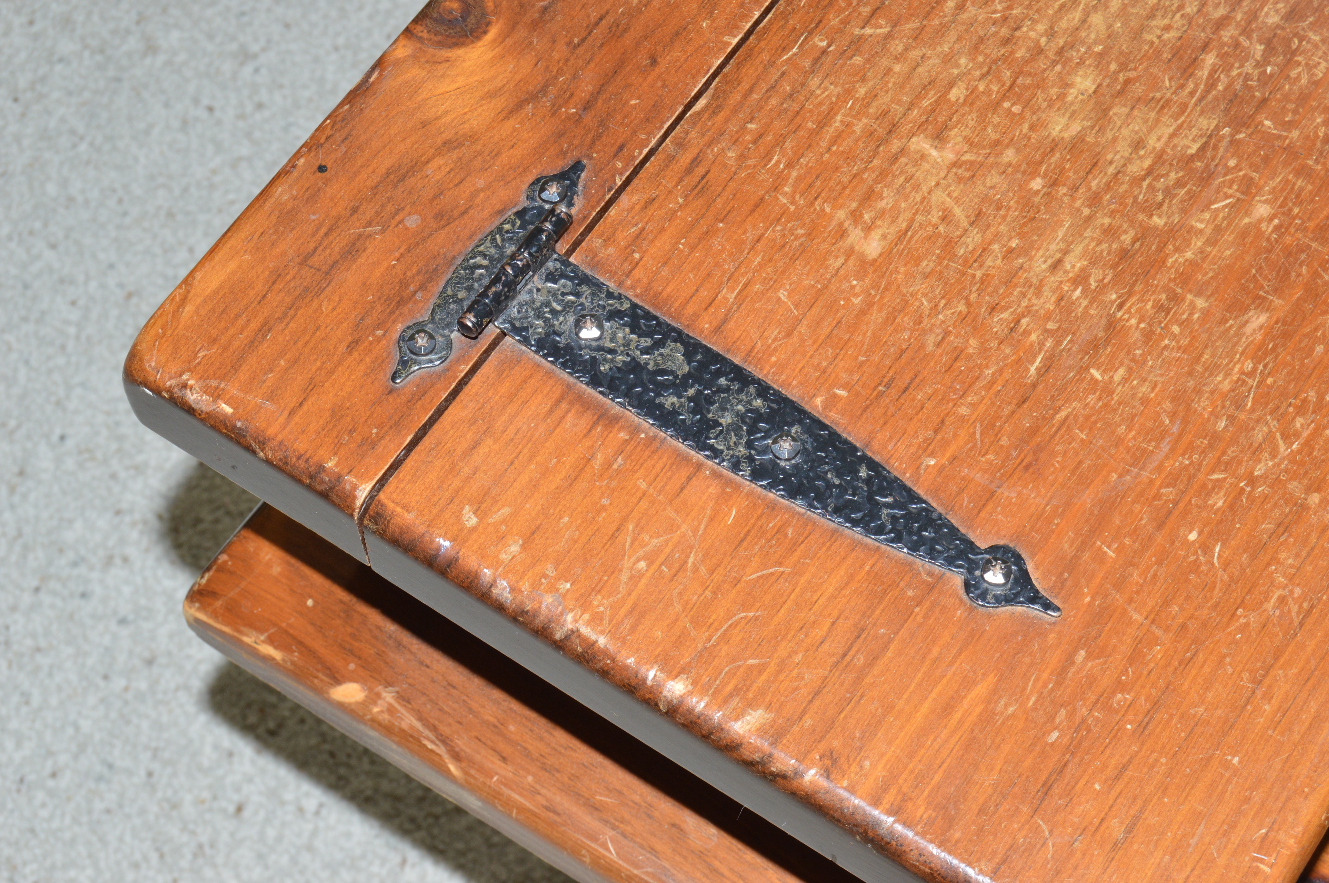 Vintage Wood Coffee Table with Storage