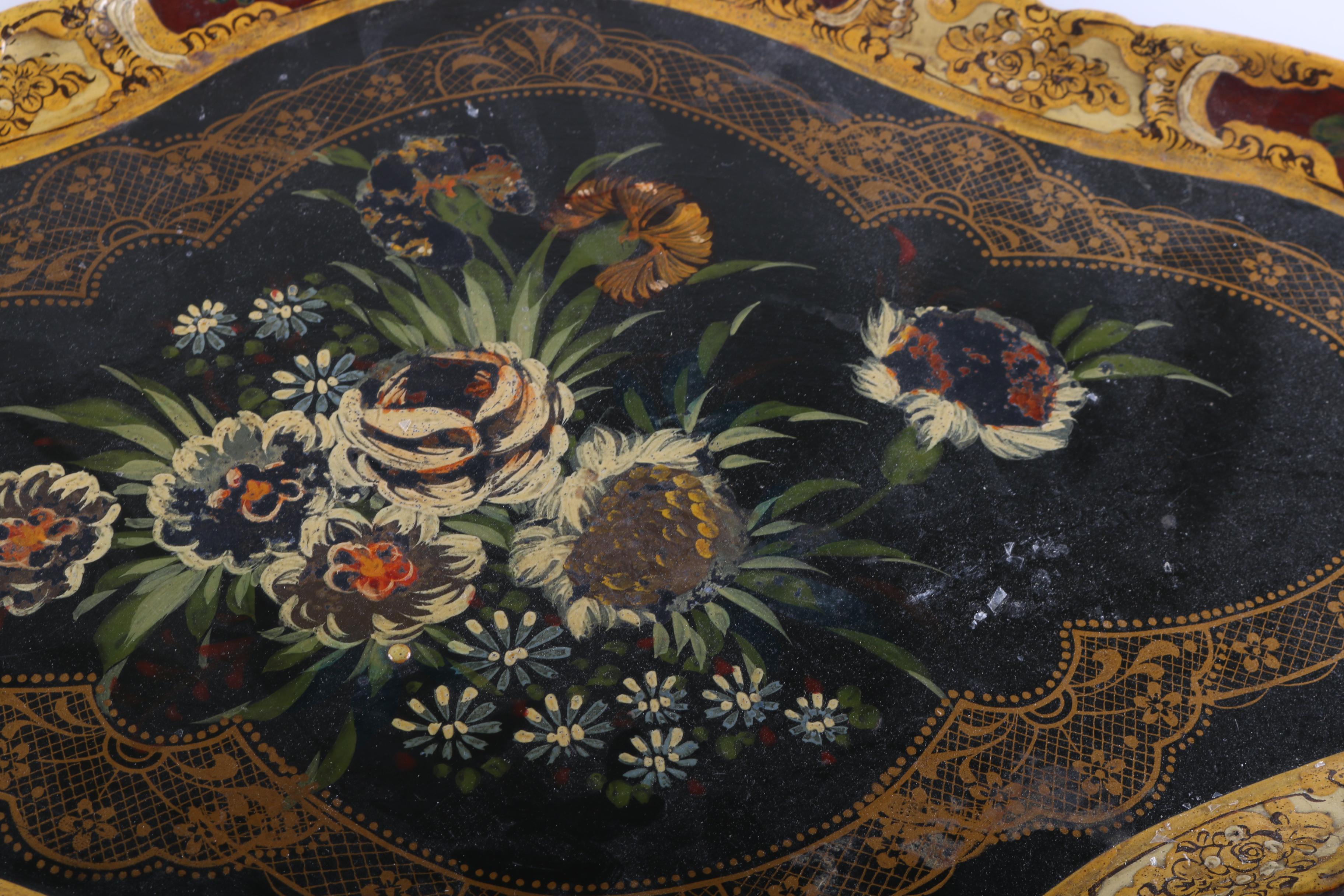 Assorted Decorative Painted Wood Trays