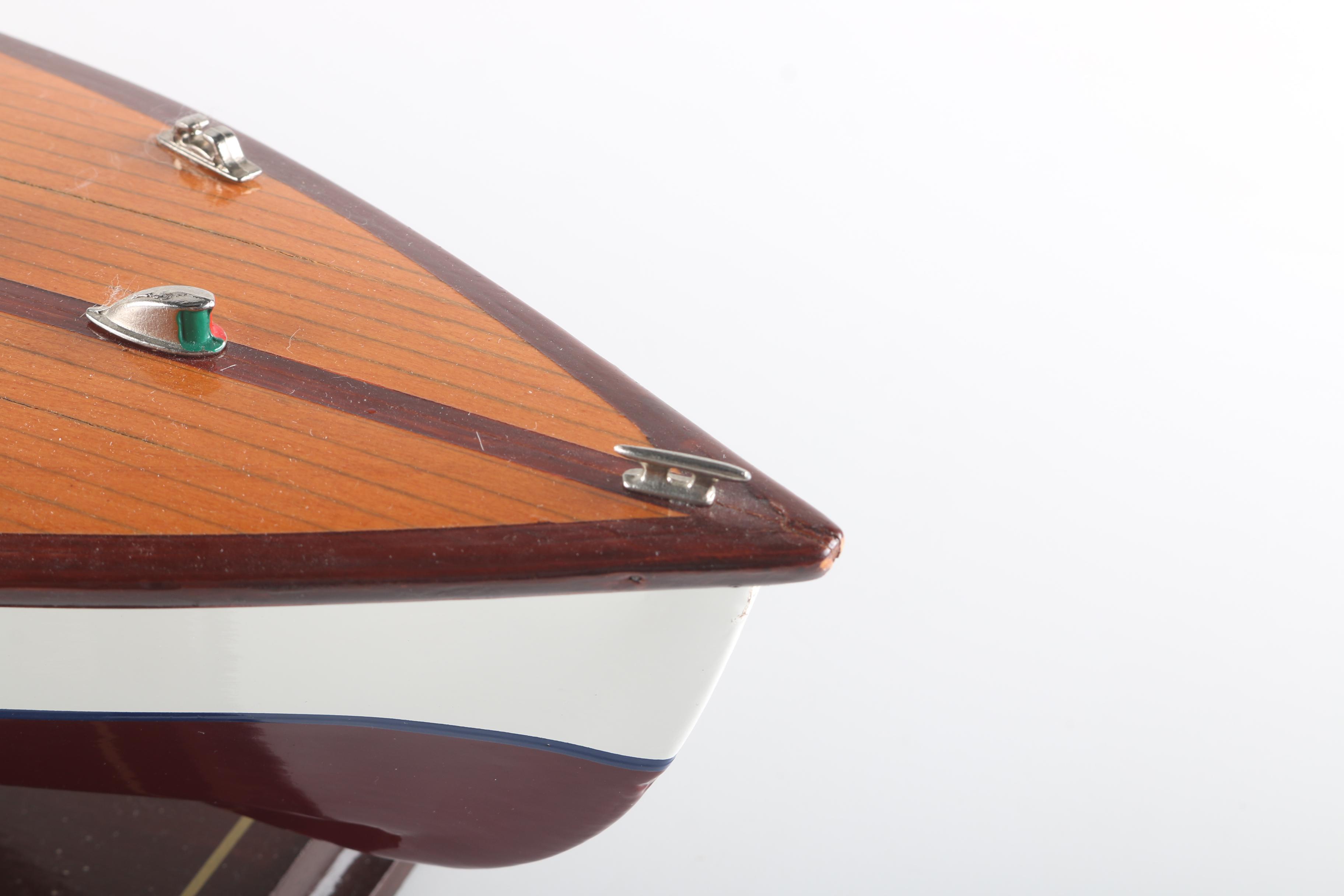 Model Speed Boat on Stand