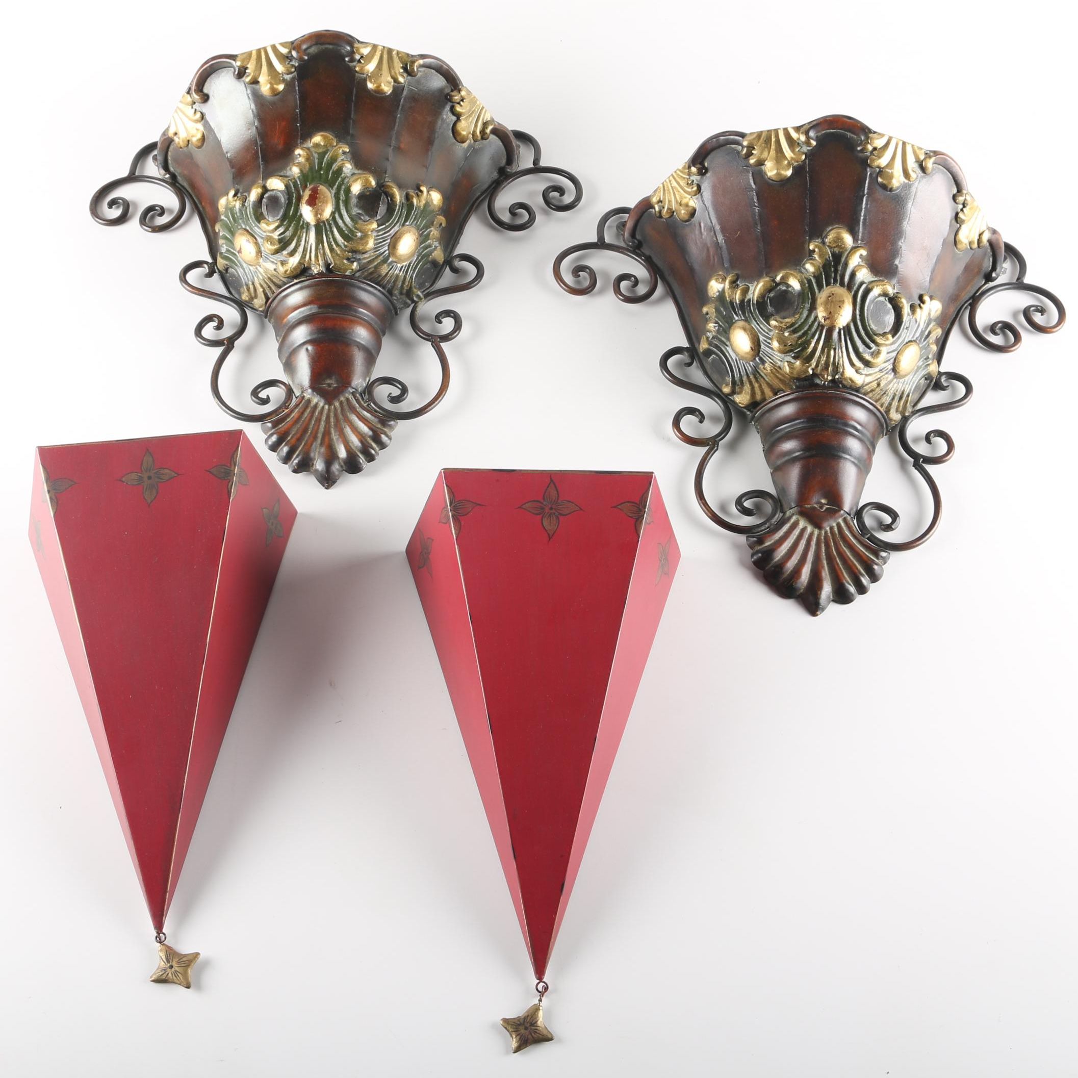 Two Pairs of Wall Sconces