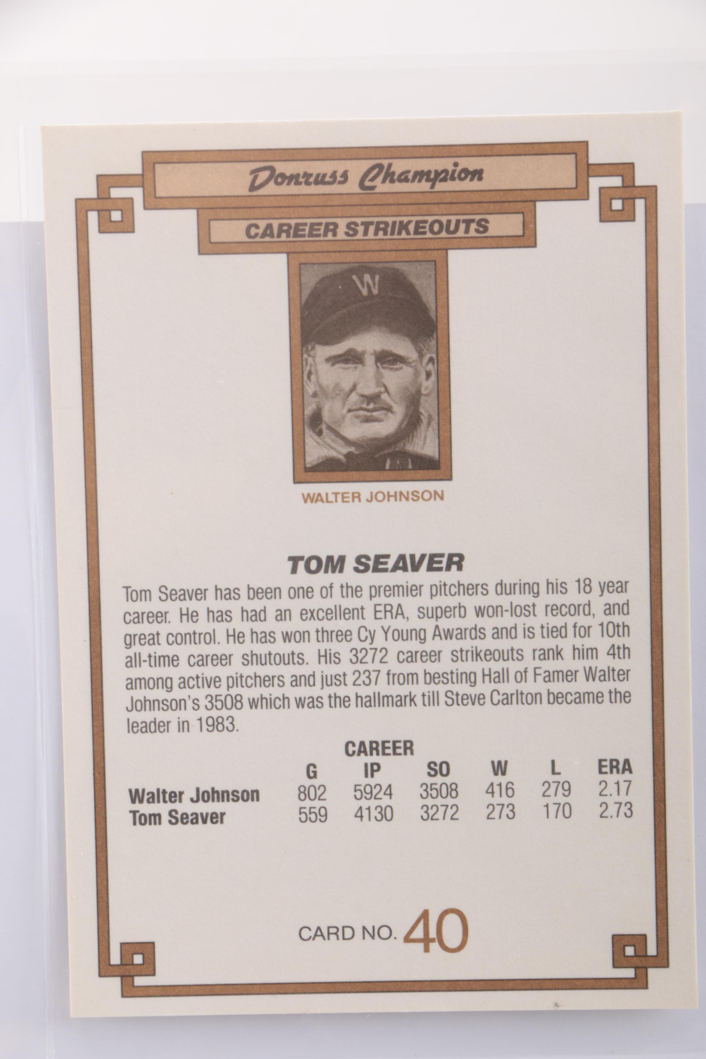 Tom Seaver Baseball Cards