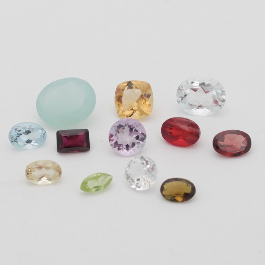 Eclectic Mixed Loose Gemstone Collection