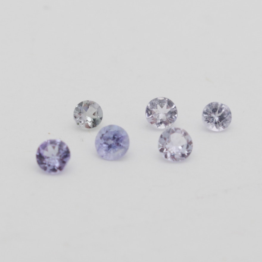 Loose Round Tanzanite Gemstones