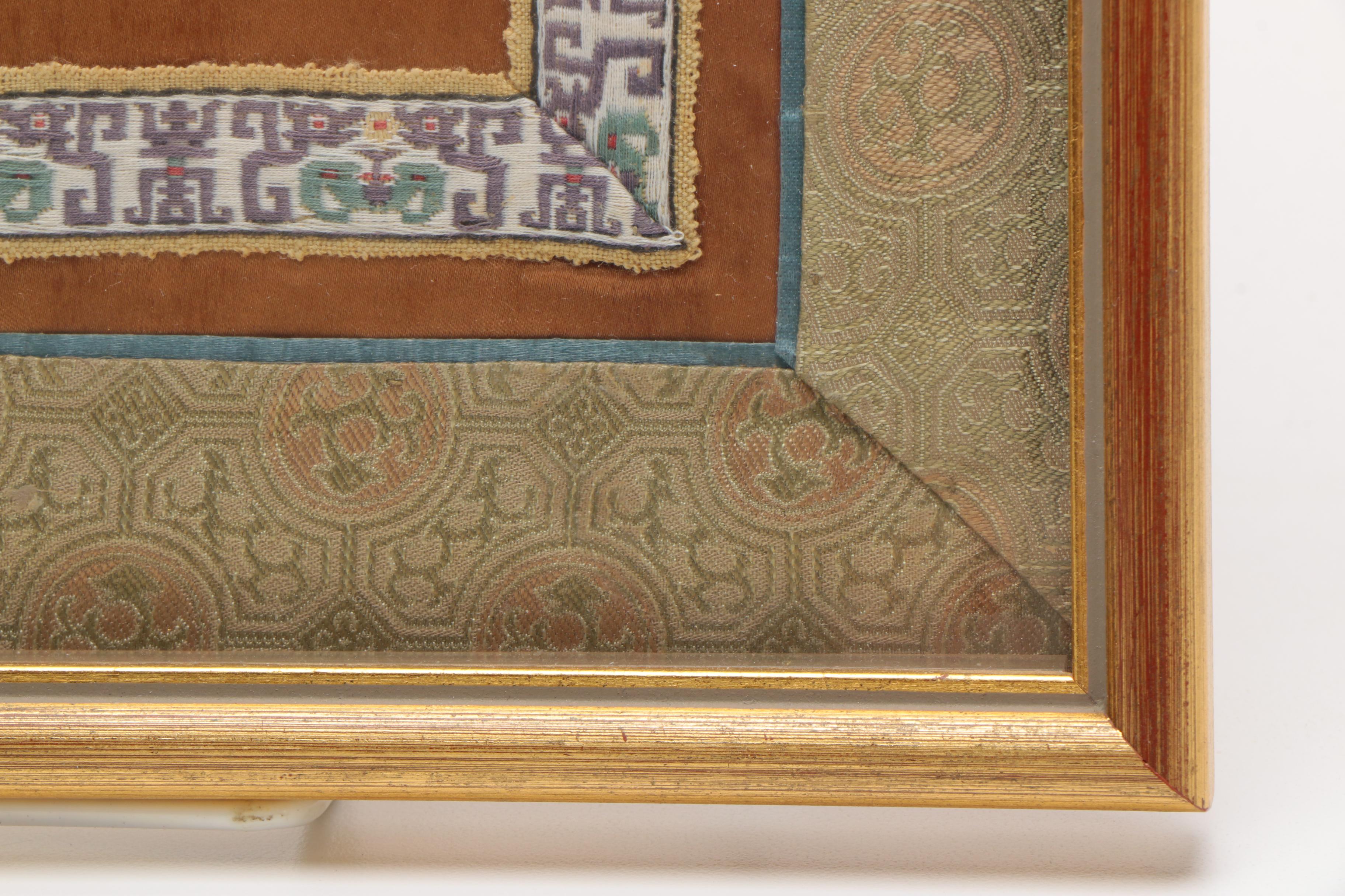 Vintage Chinese Embroideries on Silk With Floral Motifs