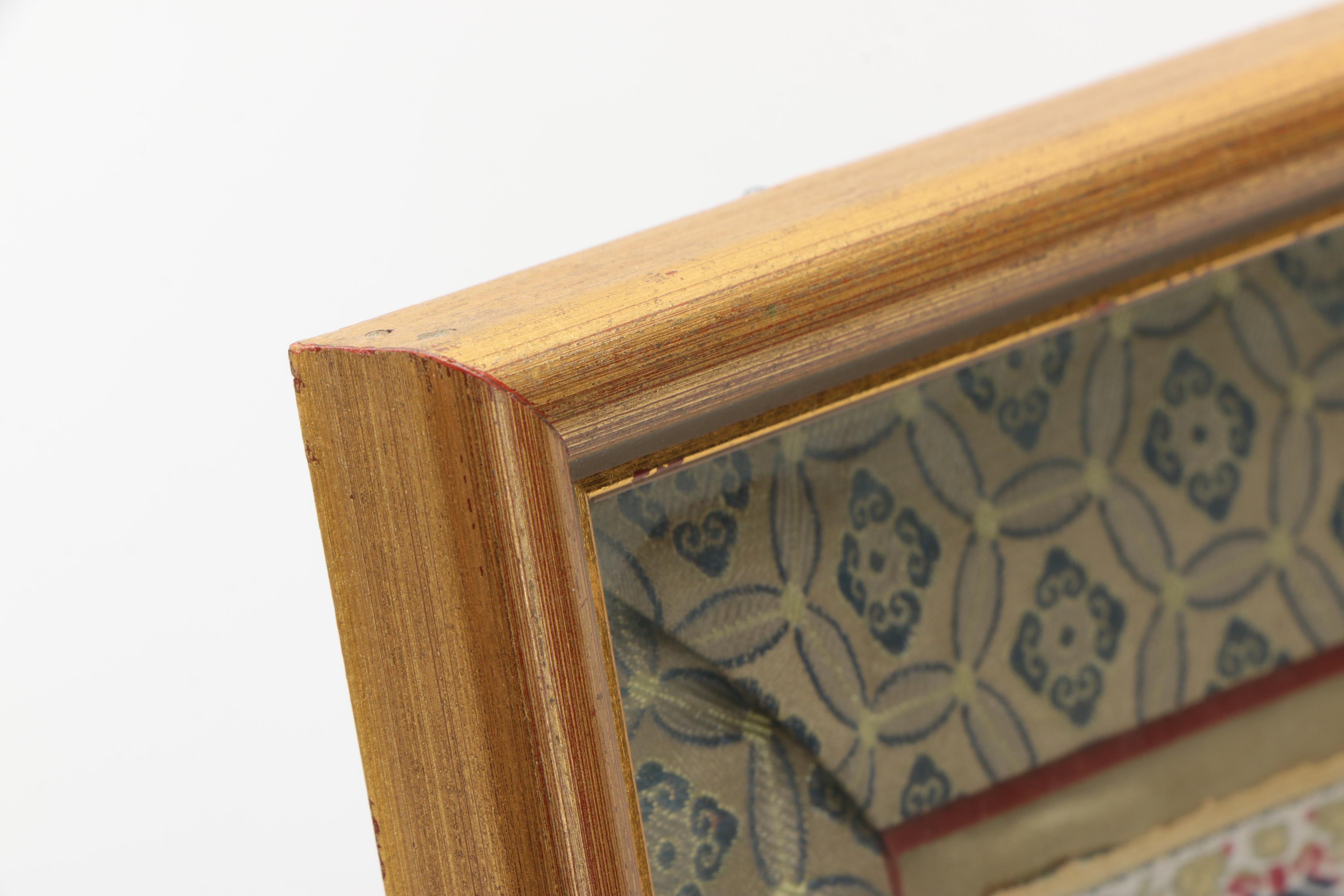 Vintage Chinese Embroideries on Silk With Floral Motifs