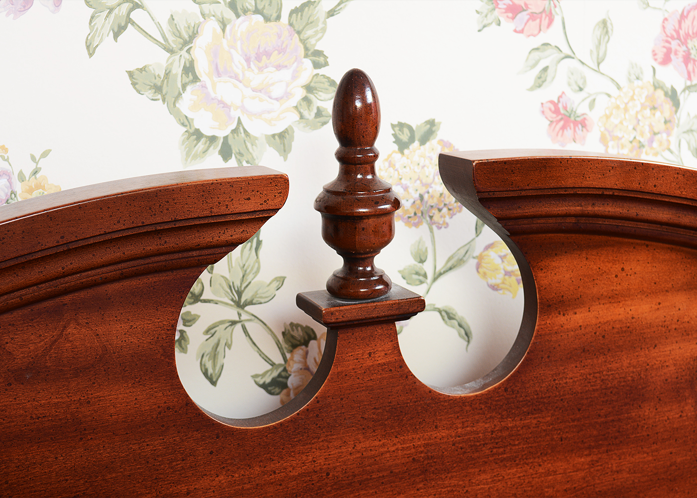 Queen Sized Cherry Four Poster Bed With Step Stool