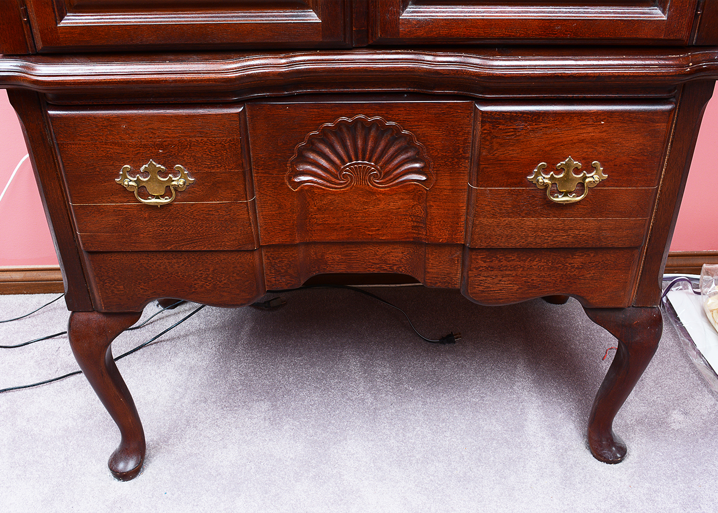 Queen Anne Style Cherry Armoire